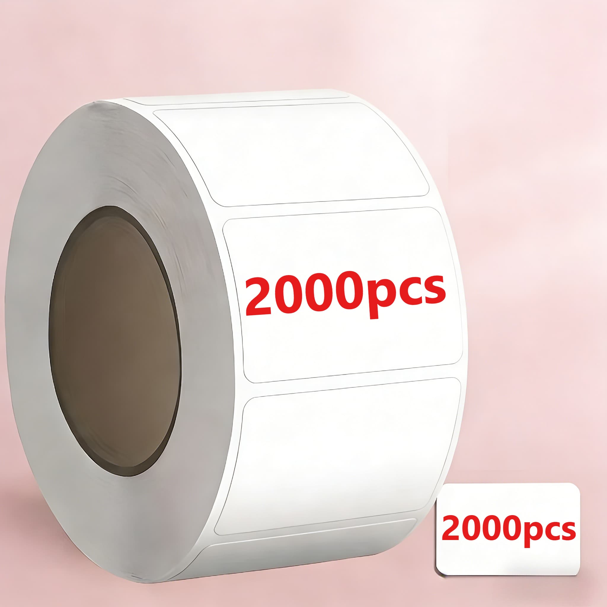TEMU 2000pcs Reusable Self-adhesive Label Stickers - Peel And , And Oil-resistant, White Rectangular Stationery And Gift Wrapping Stickers, Suitable For Refrigerator-pantry, Kitchen