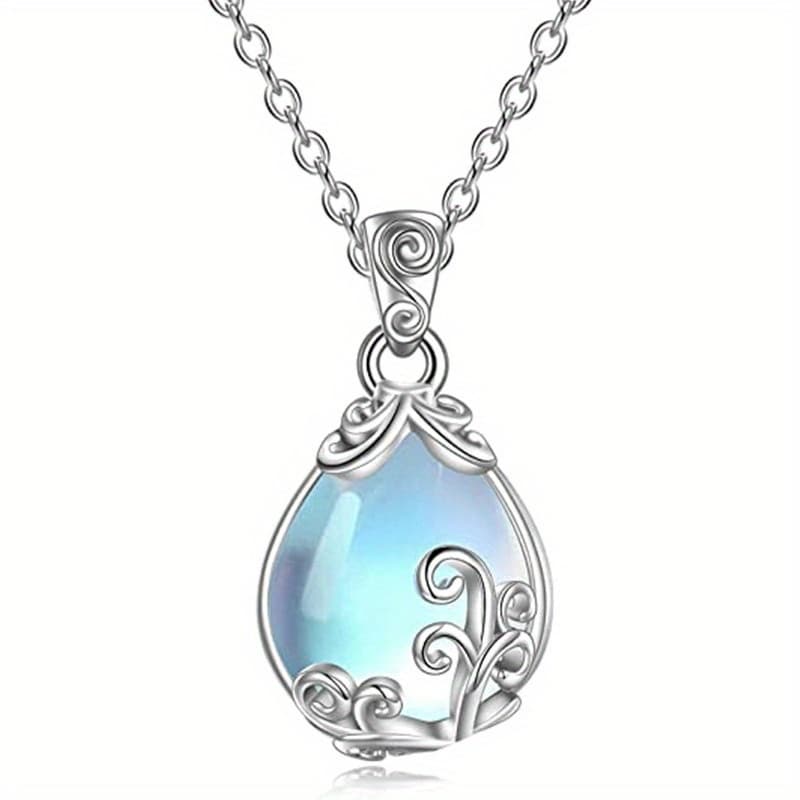 TEMU [ ] Elegant Teardrop Pendant Necklace, Hypoallergenic, Suitable For Daily Dressing And Gift