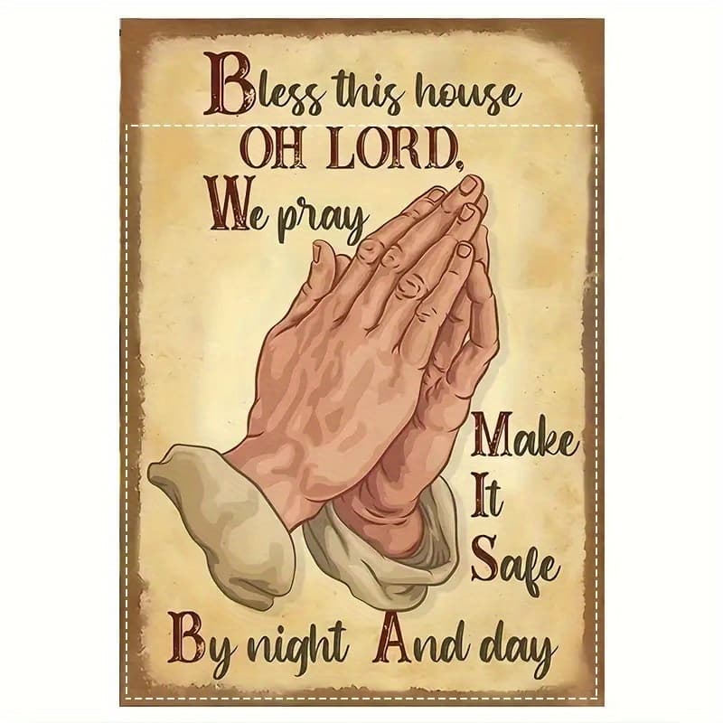 TEMU 1pc, Hand Garden Flag, Religious Garden Banner Decor, Outdoor Decoration, Yard Decor, Porch Decor, Courtyard Decor, Double-sided Banner (12x18 Inches)