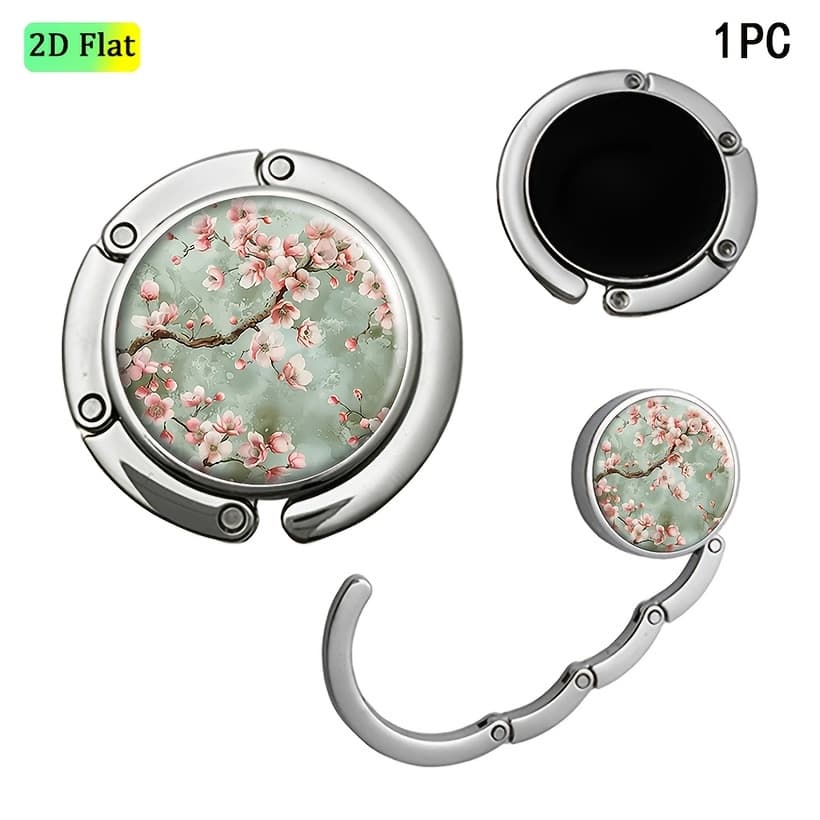 TEMU 2d Flat, 2d Flat Purse Hanger Purse Hook For Table, Foldable Handbag Storage, Folding Decorative Table Hook For Travel, Halloween, Christmas, Unique Gift, Spring , 2d Flat