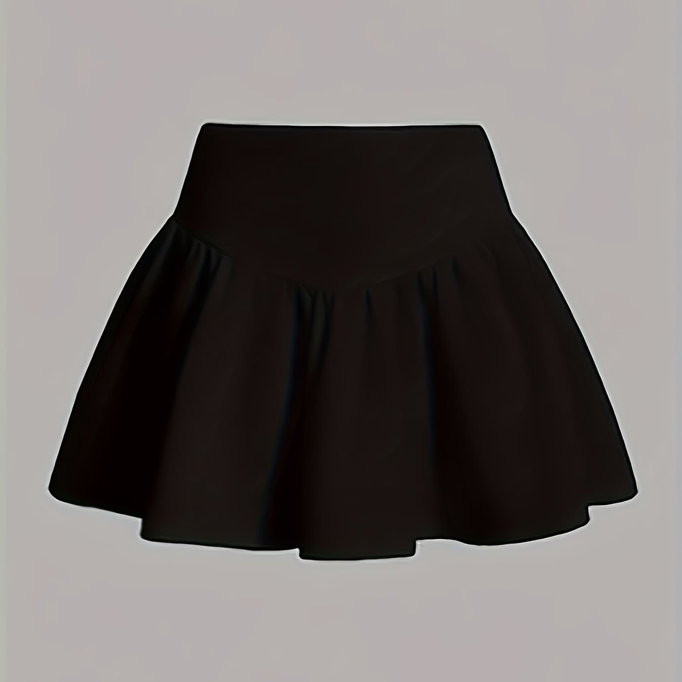 TEMU Women's Natural Pleated Mini Skirt