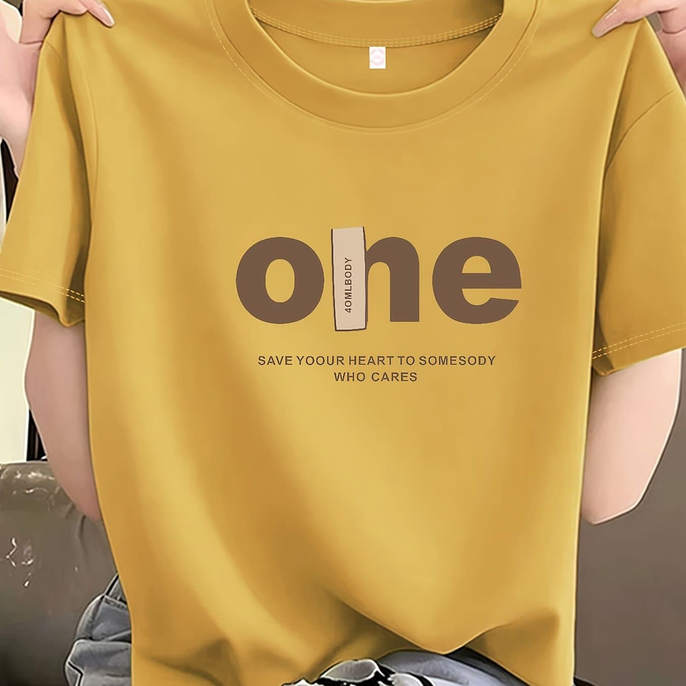 TEMU Spring Summer Easy Round Neck Fashion Loose All-match Casual Short Sleeve T-shirt Women's Top Printed Comfortable thumbnail 2