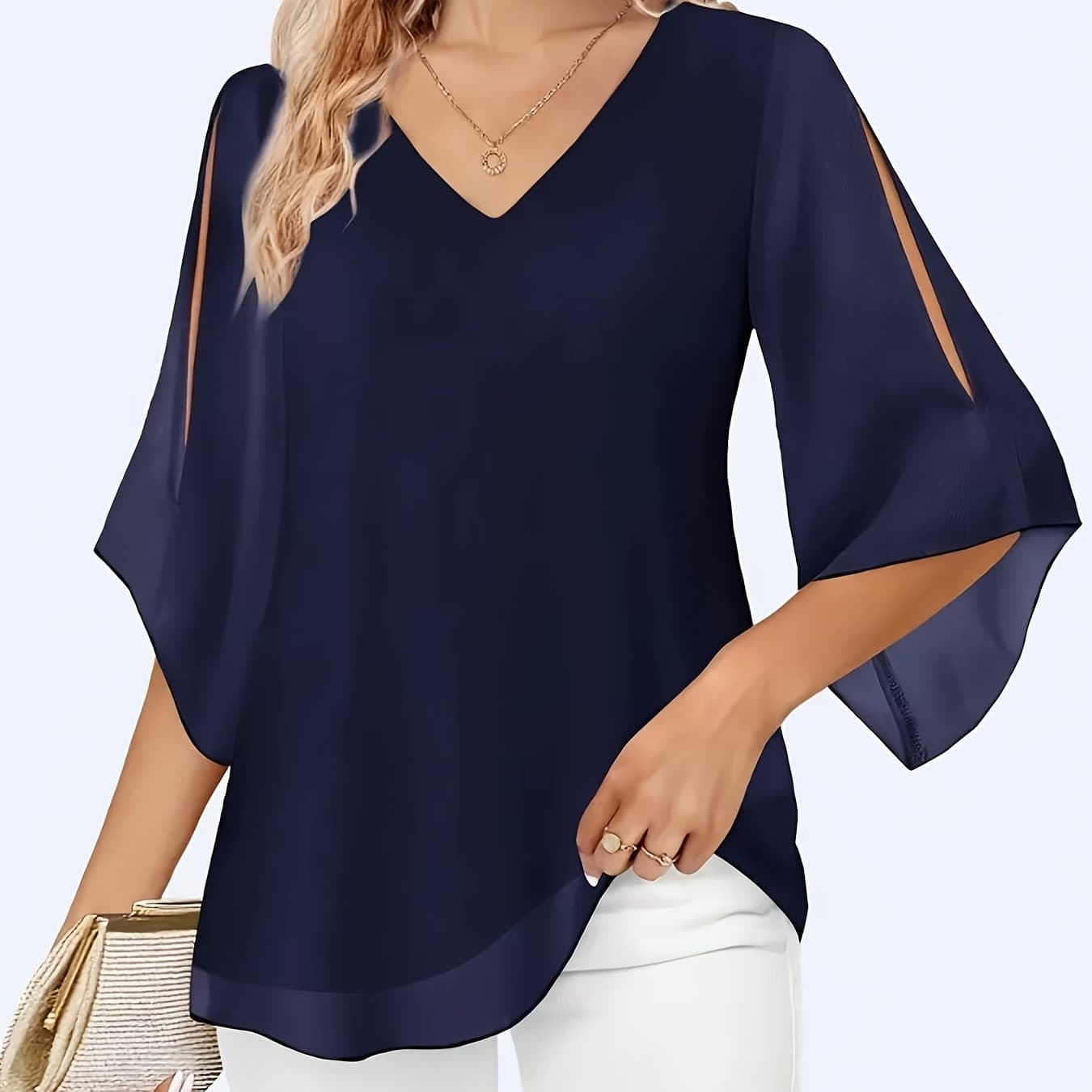 TEMU Chiffon Blouse Q216
