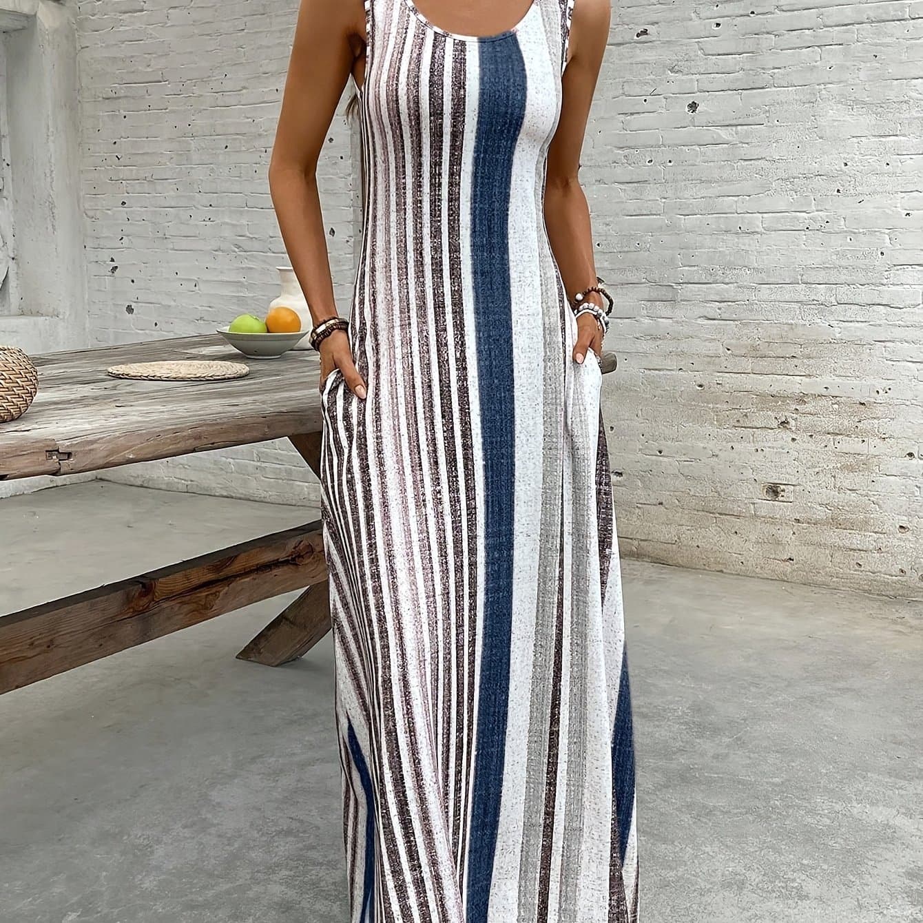 TEMU Western Style Printed Dress