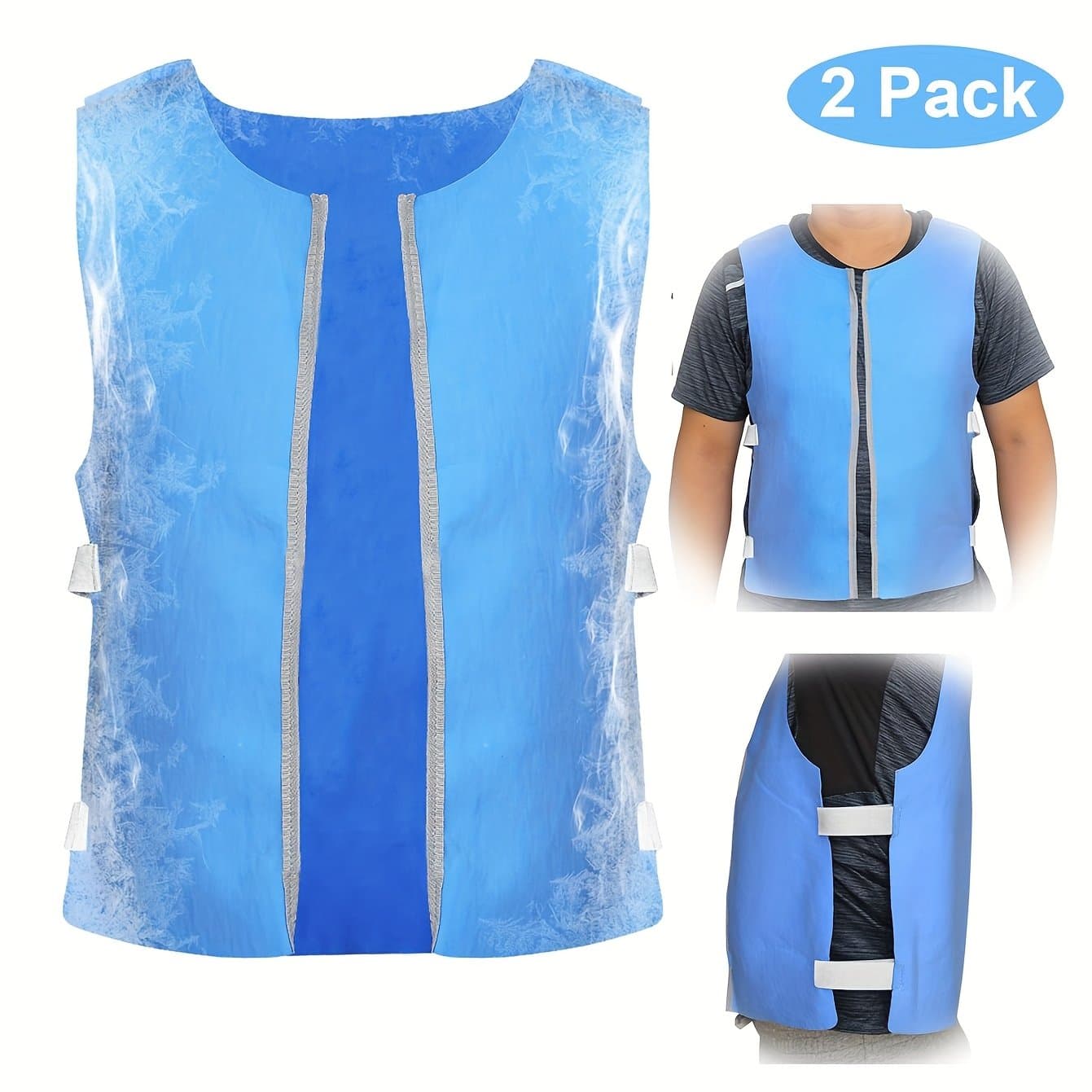 TEMU 2pcs Cooling Vest For Men Women - Water Evaporative For Outdoor Sport Working Weather High Temperature Protective Clothes