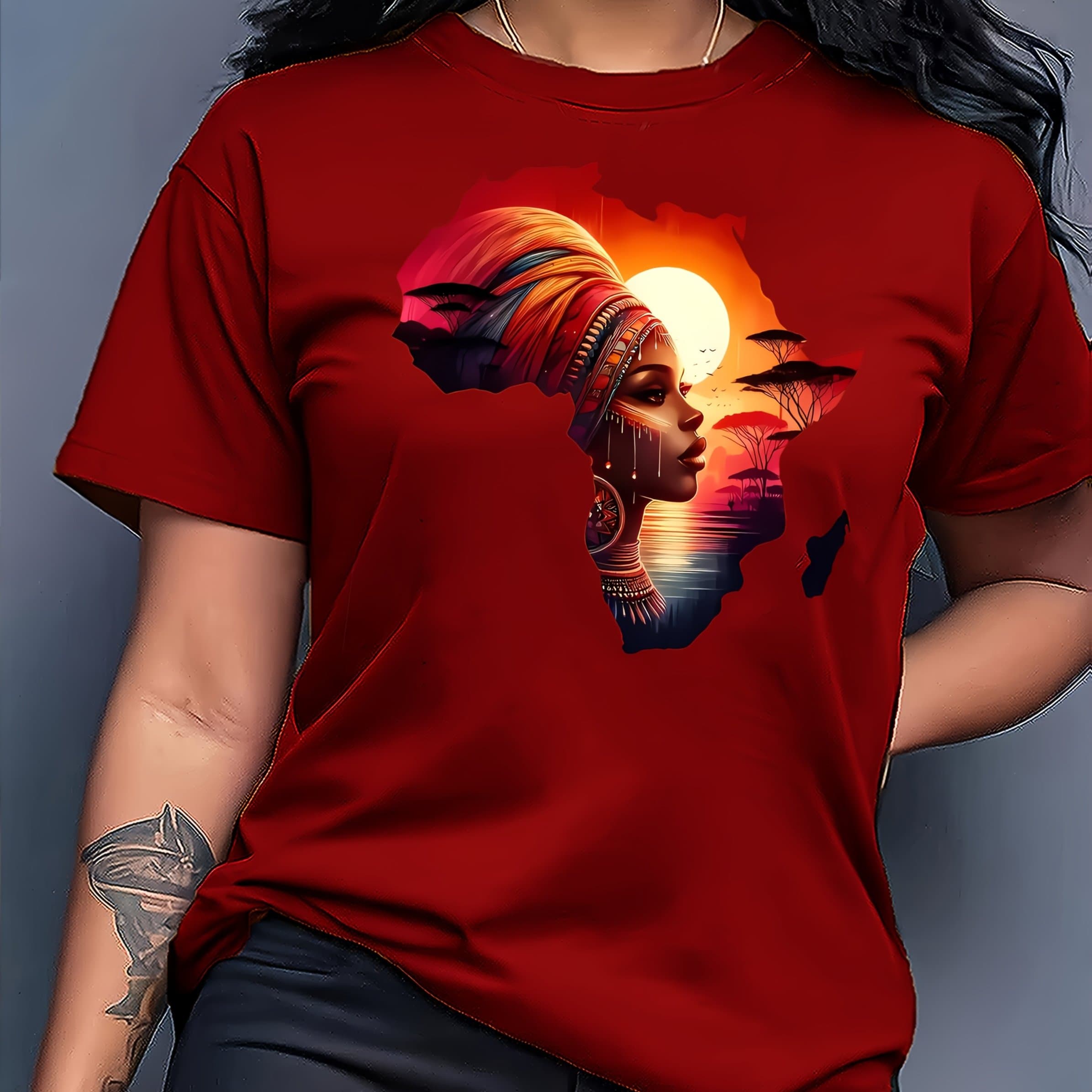 TEMU Round Neck Women's Short Sleeve Spring/summer Top