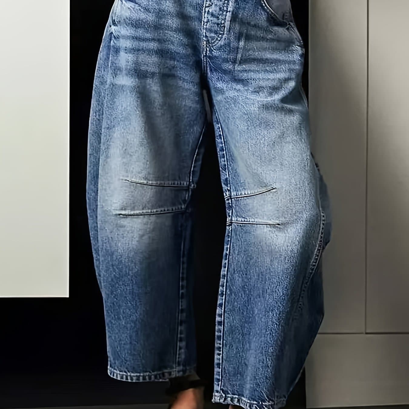 TEMU Trousers For Women In A Non-elastic, Pear-shaped Design