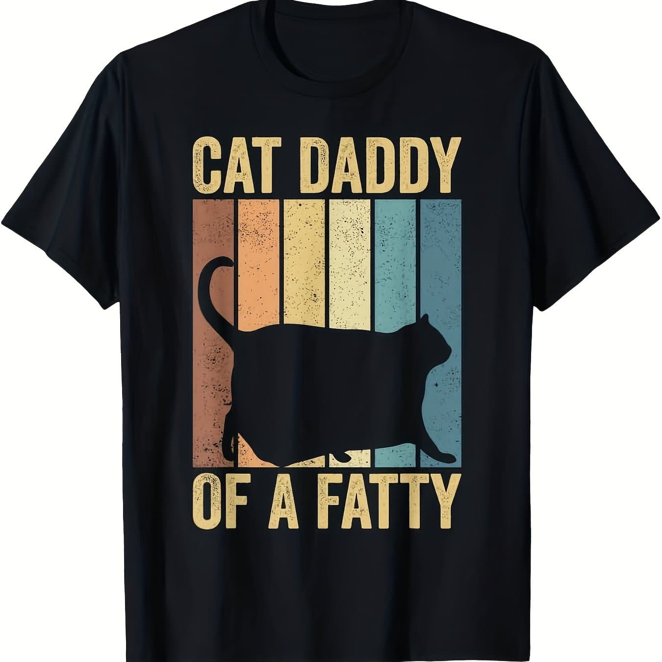 TEMU Men's Of A Fatty Retro Vintage Graphic T-shirt Breathable Short-sleeved Casual Shirt For Gyms, Travel, , And Training Occasions