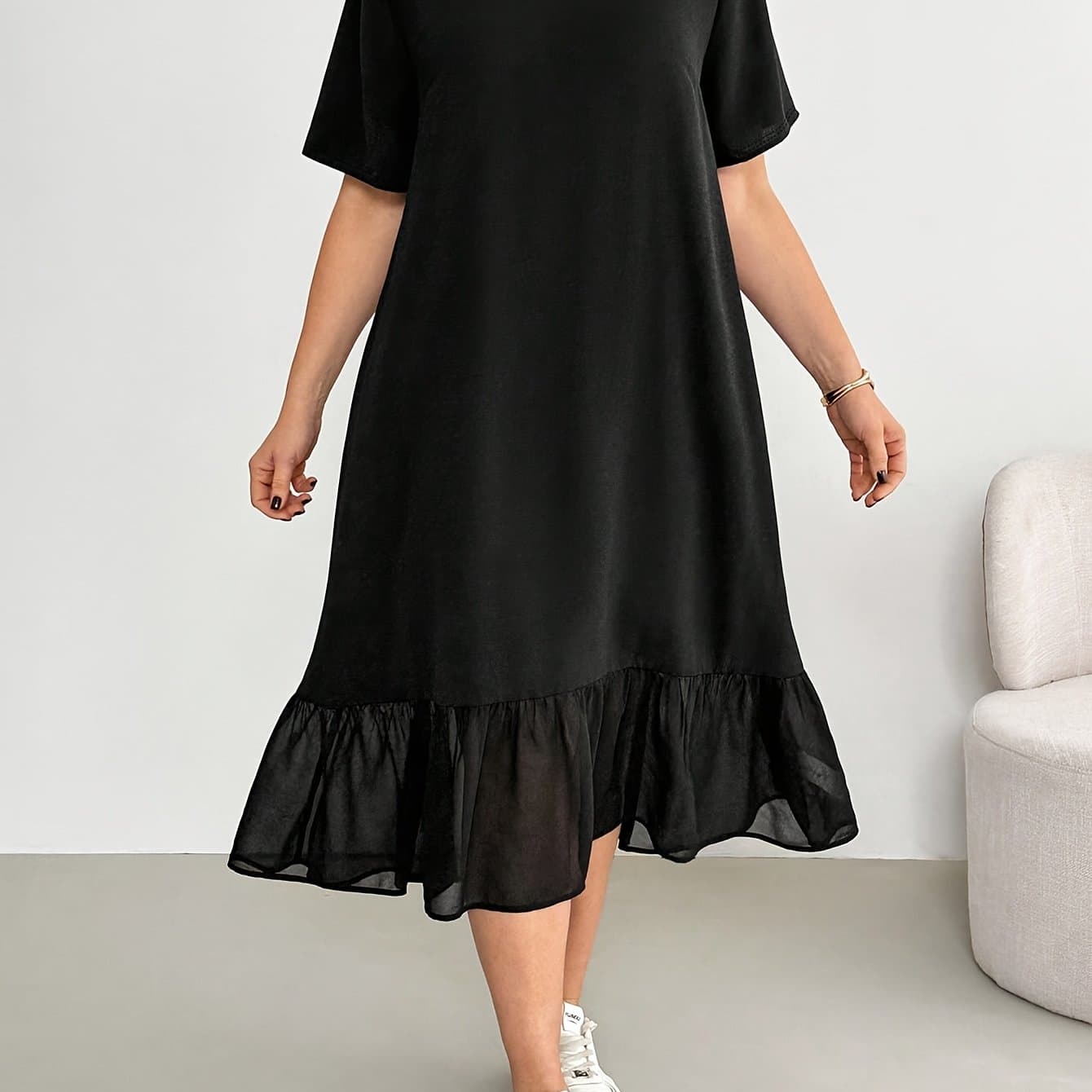 TEMU Women's Sporty Casual Dress, Summer Plus Size Women's Casual Dress