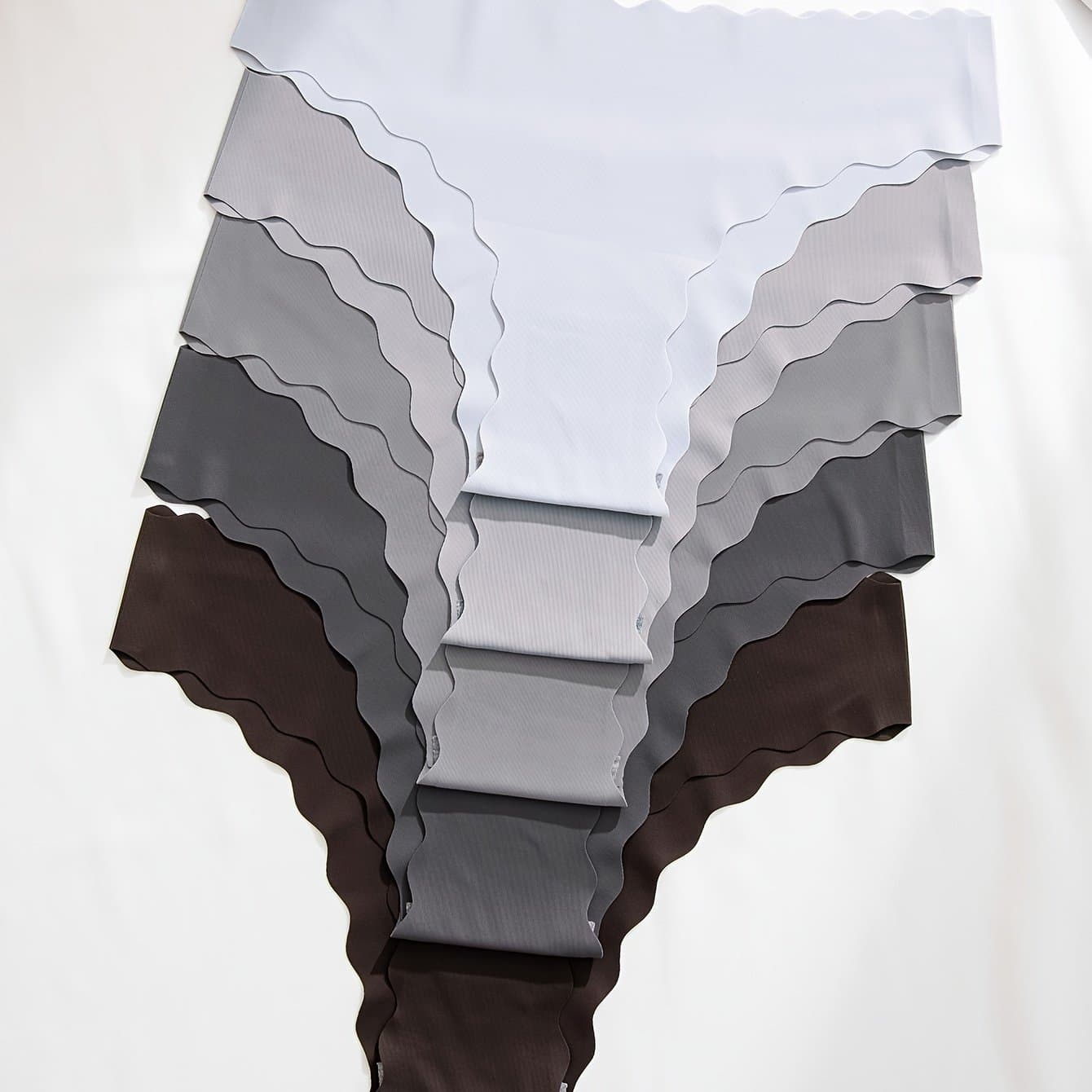 TEMU Seamless Wave-edge Low-rise Bikini Panties 5pcs Set Hipster
