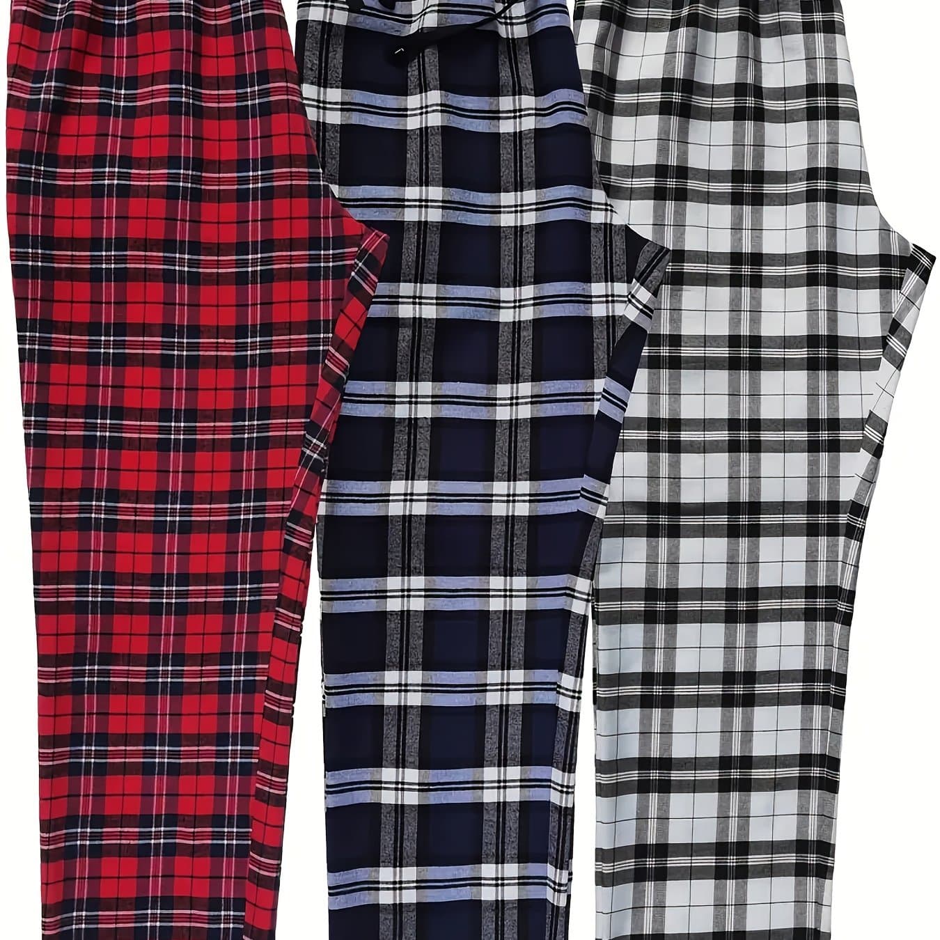 TEMU 3pcs Set Of Men's Casual Long Pants Pajamas For Spring And Summer, Fashionable Trendy Pants Pajamas For Autumn And Winter Loungewear