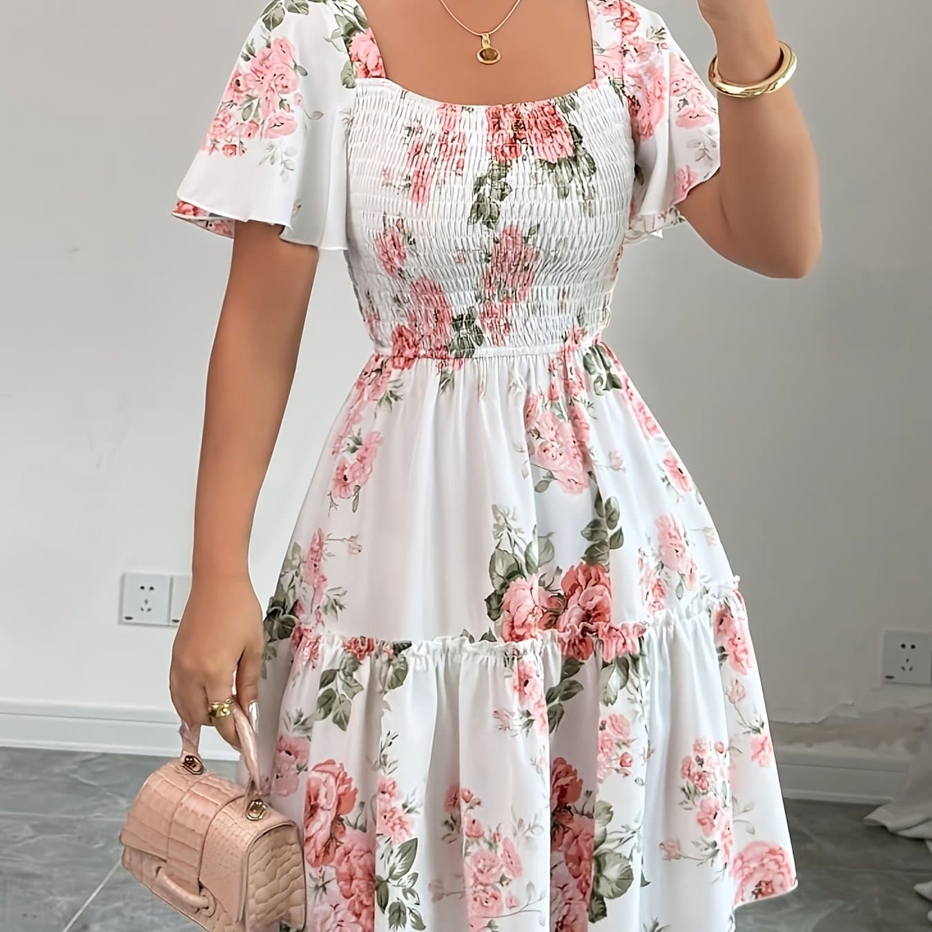 TEMU Fashionable Elegant Dress Short Skirt 2041