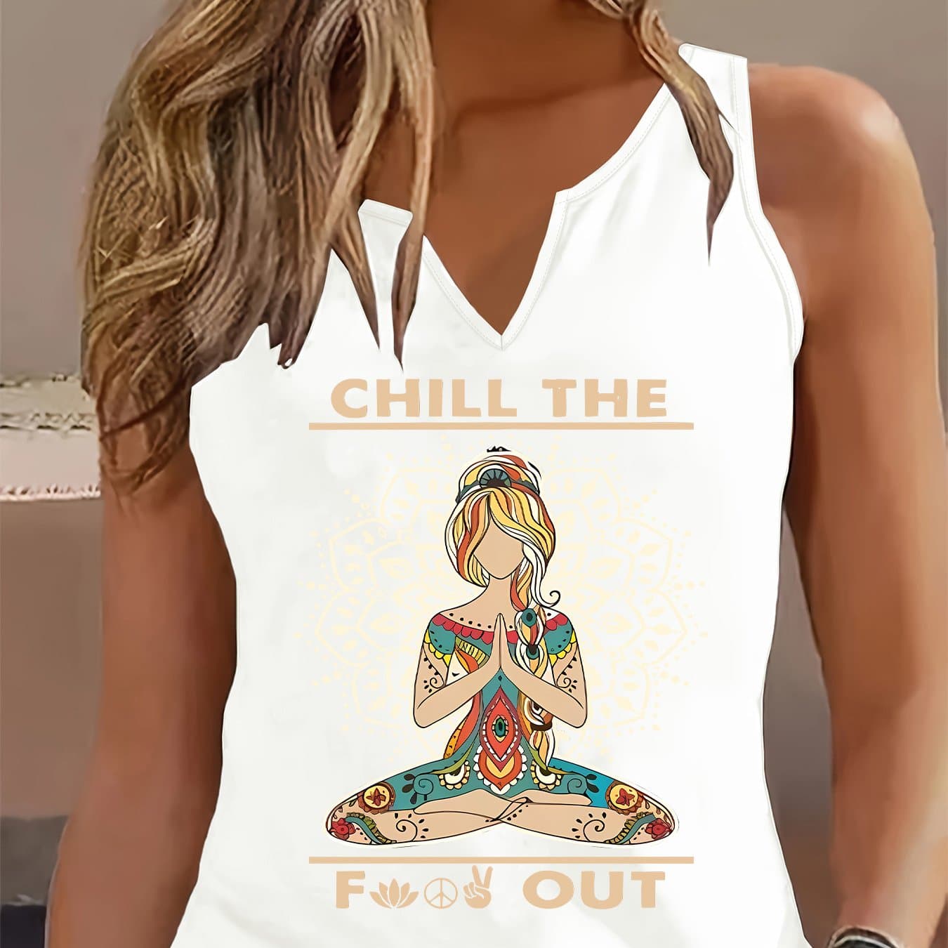 TEMU Graphic Print Tank Top, Sleeveless Casual Top For Summer & Spring, Women's Clothing