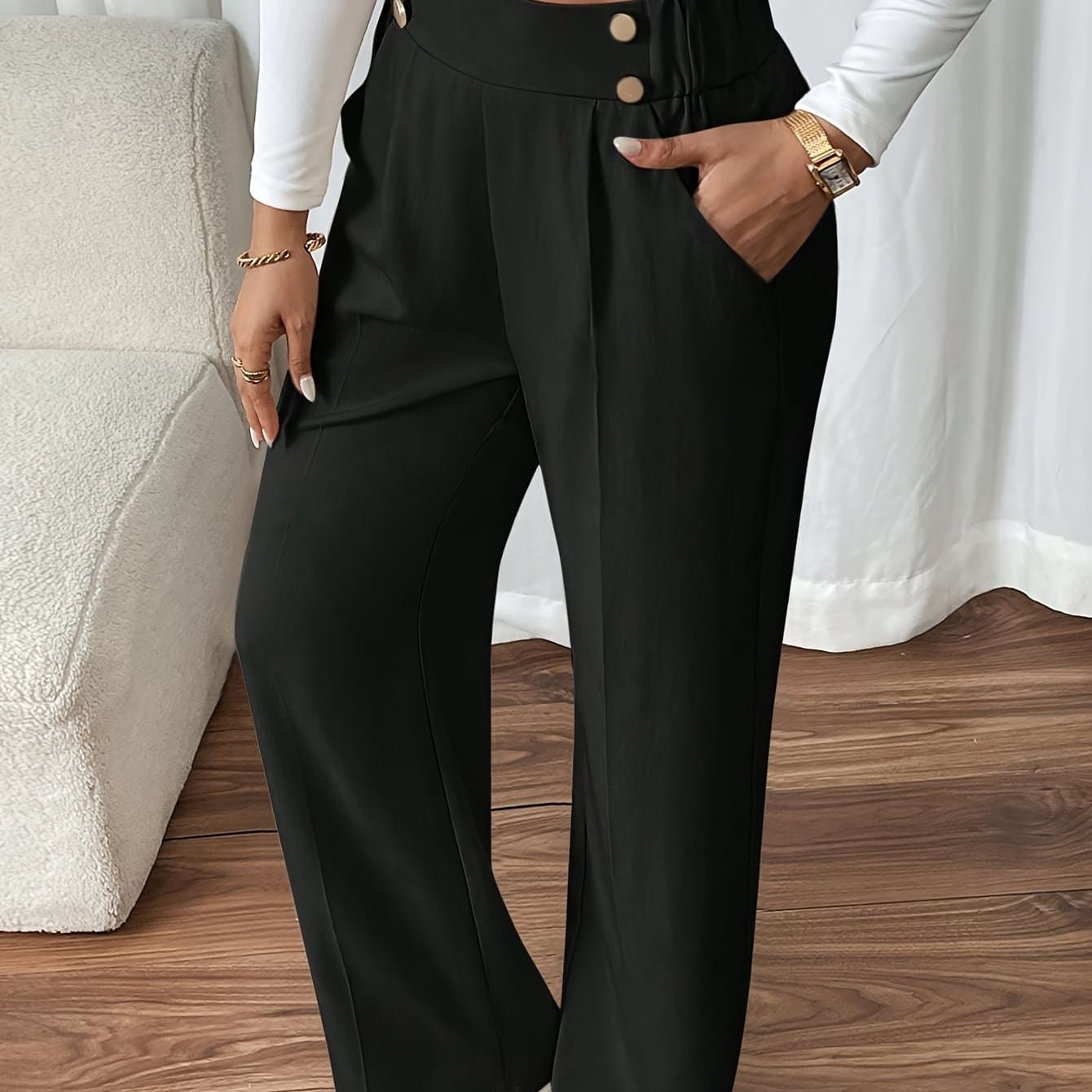TEMU Elegant Casual Minimalist Women's Long Pants