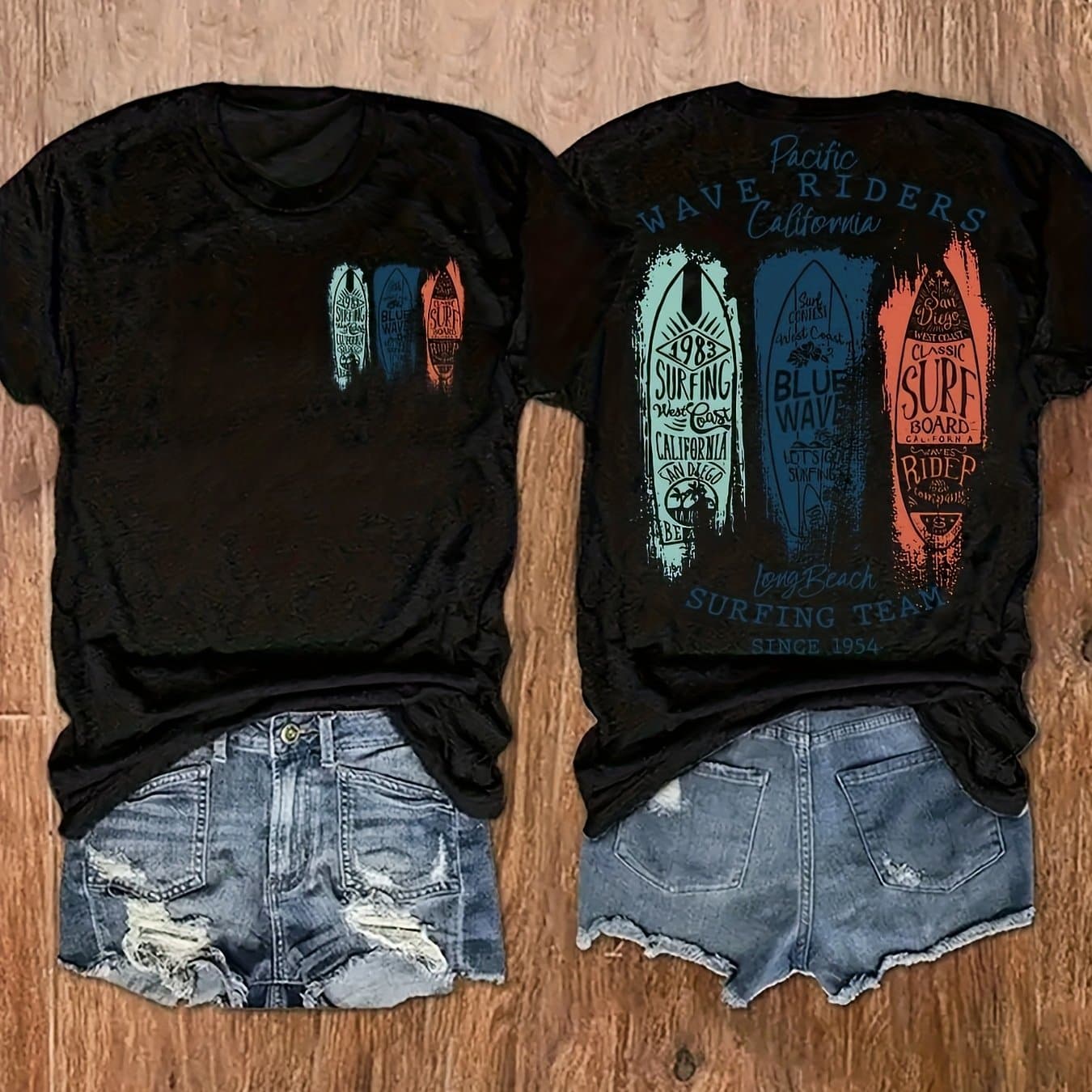 TEMU Graphic Print T-shirt, Short Sleeve Crew Neck Casual Top For Summer And Spring, Women's Clothing