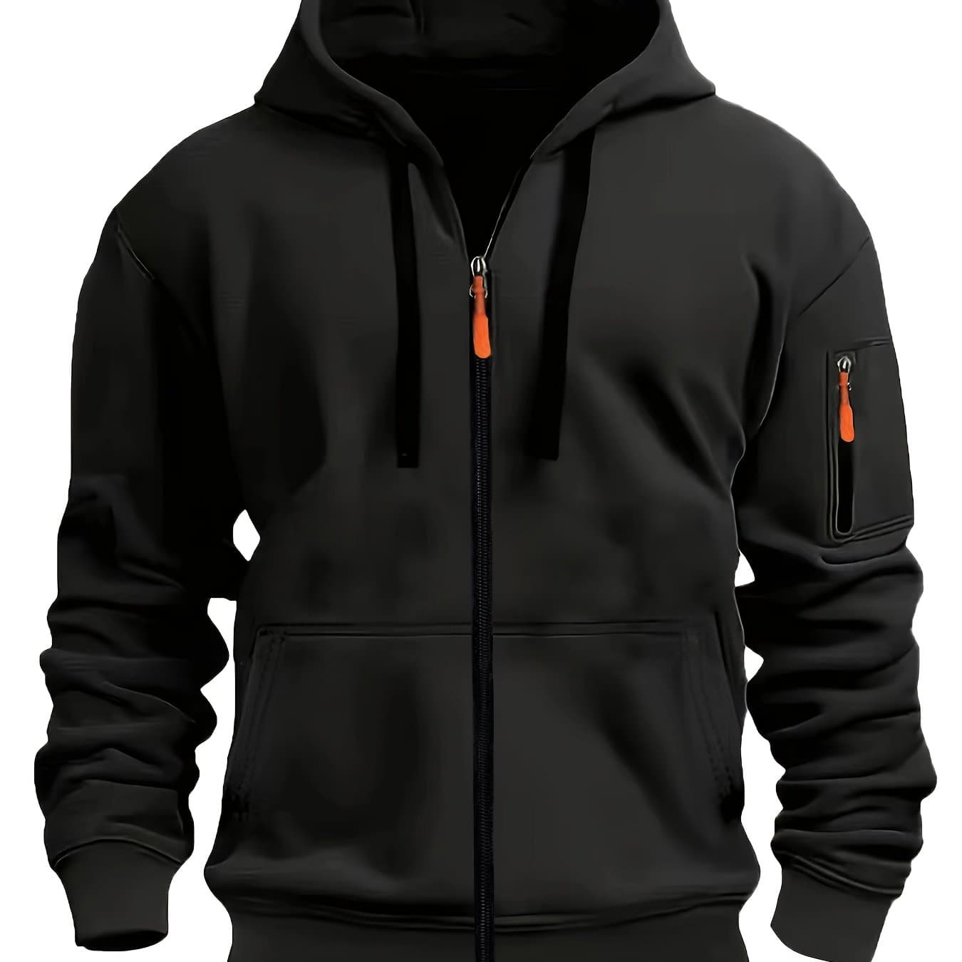 TEMU ( Obm) European And Casual Autumn/winter Zip-up Long Sleeve Unisex Sweatshirt For Running, Training, Outdoor , And Fitness Jacket