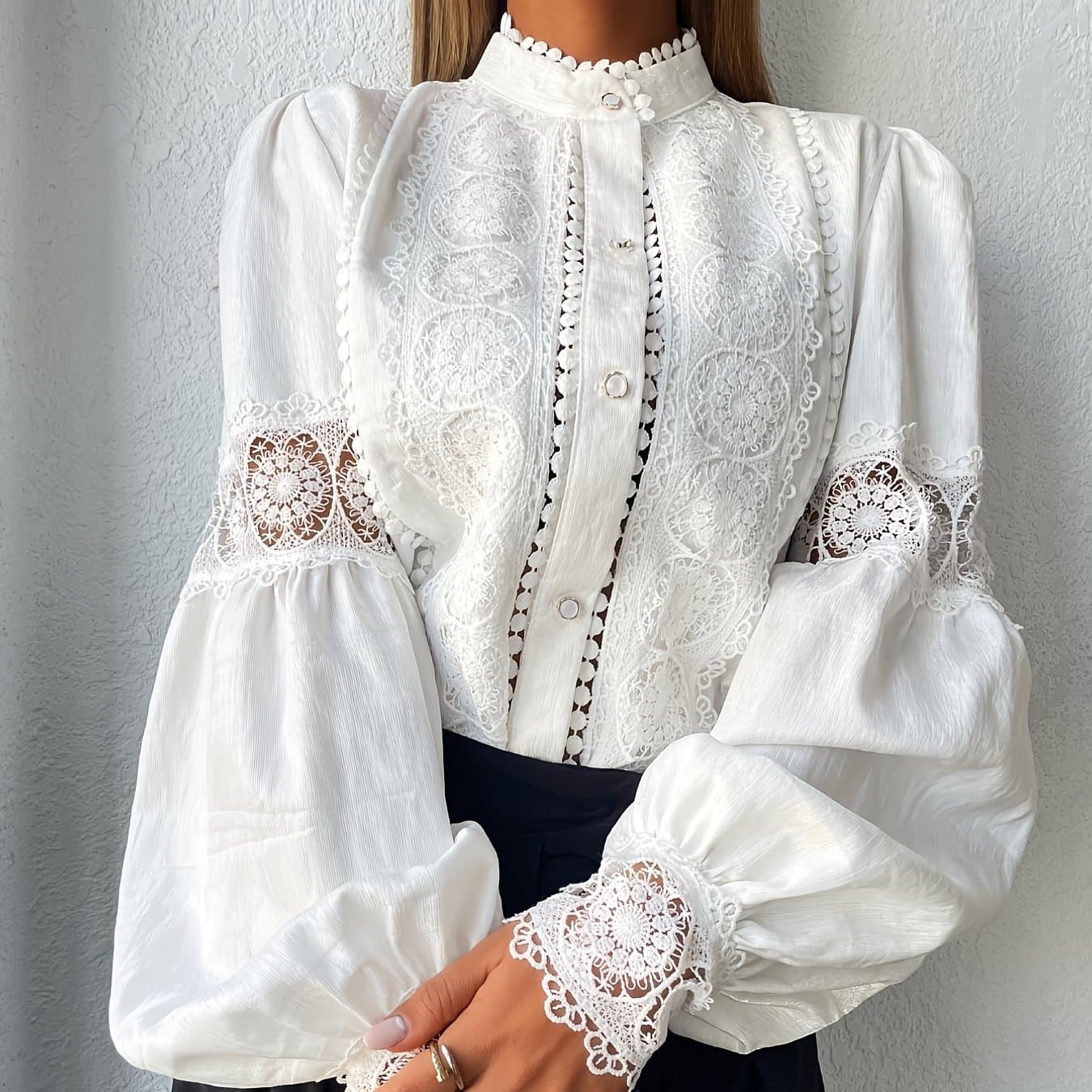 TEMU [] Ethnic Style Vacation Travel Outing Gathering Party Date Casual Daily Commute Temperament Elegant Solid Color Women's Top