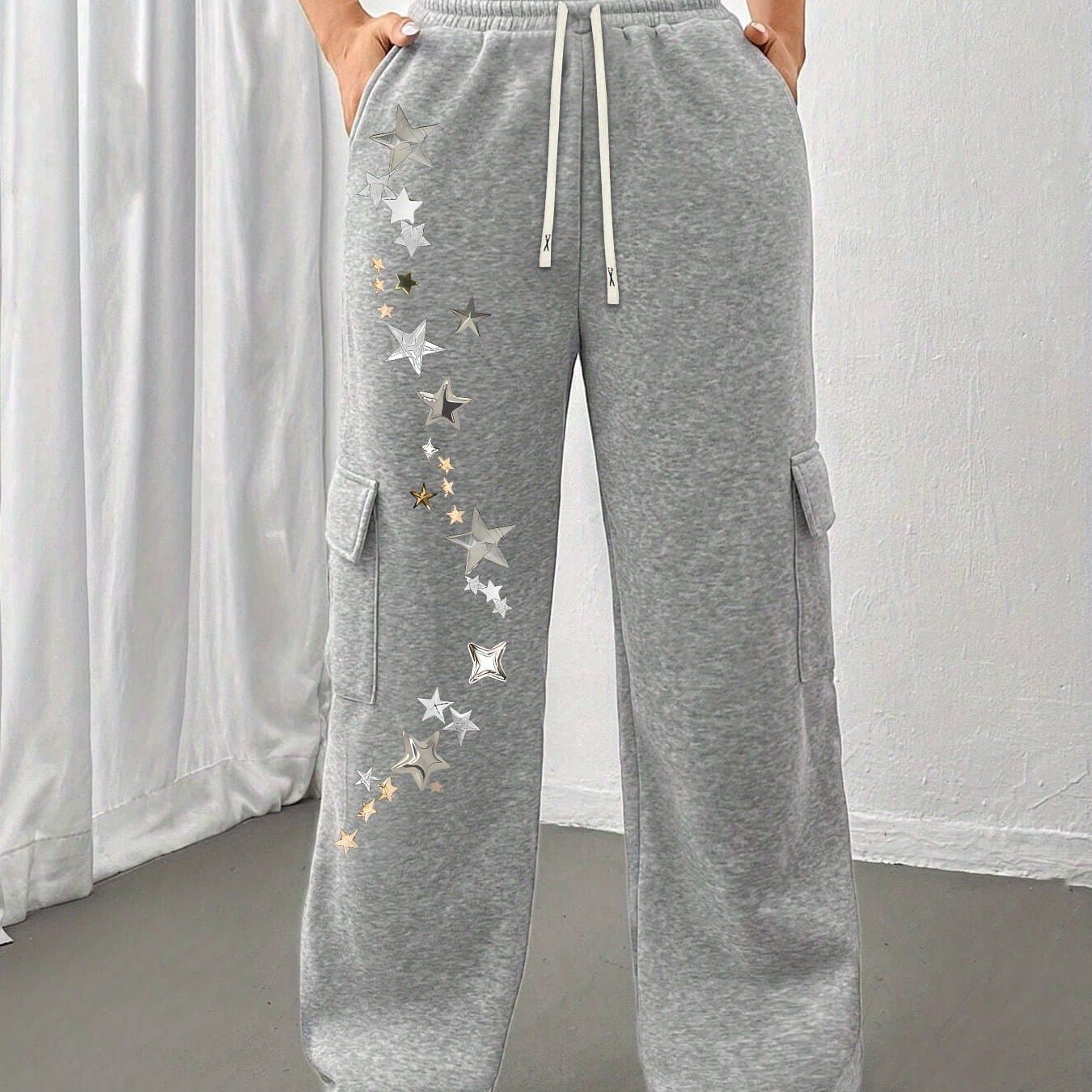TEMU New Arrival Fashion Women' Pants, Loose Straight-leg Cargo Pants, Trendy Outdoor Athletic Wear, Yoga Pants