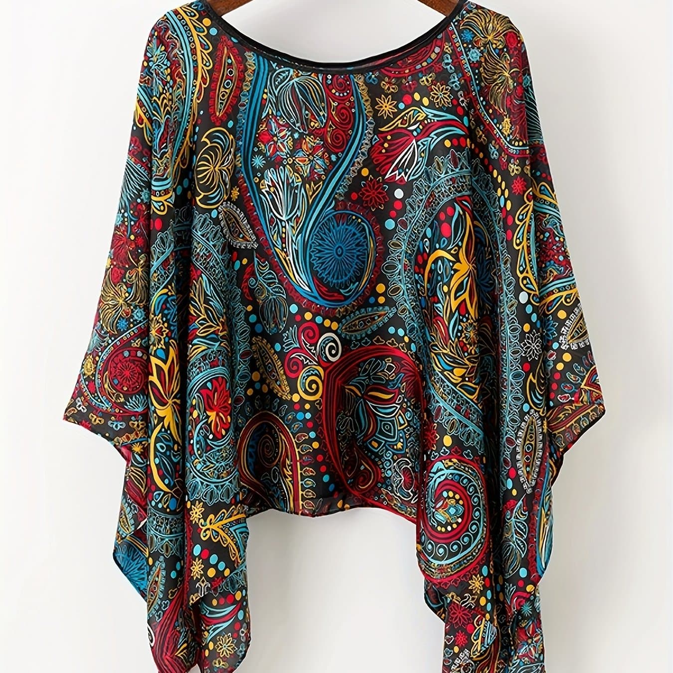 TEMU Artificial Hooded Shawl Sunscreen Cloak Scarf Fashion Beach Towel