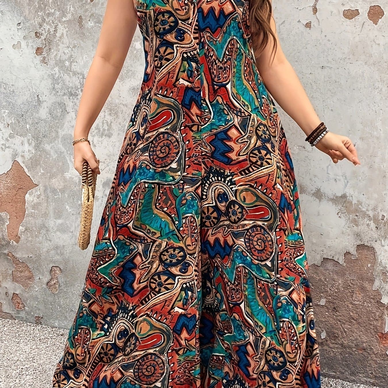 TEMU Plus Size - Plus Size - Plus Size Jumpsuit·m376