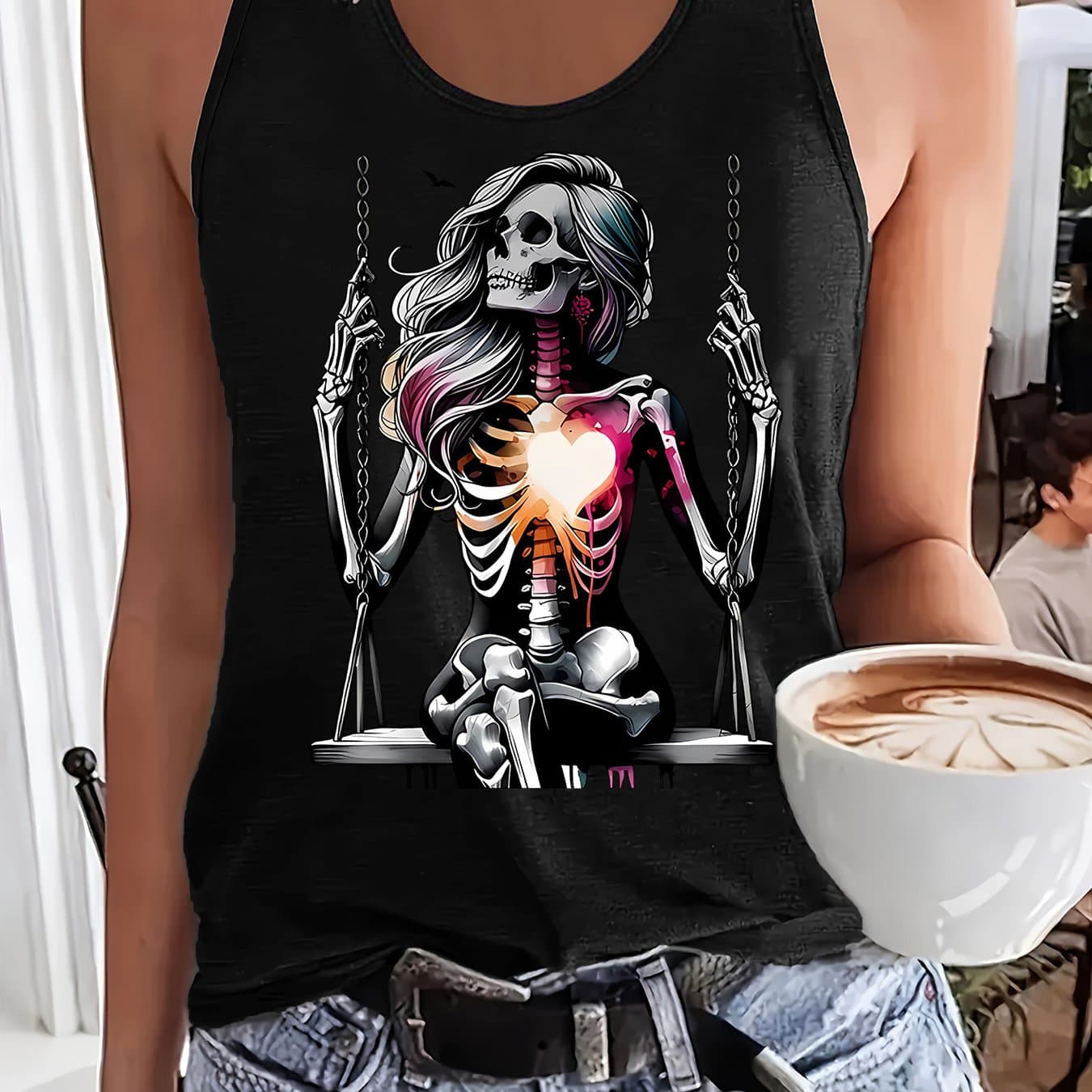 TEMU Graphic Print Tank Top, Sleeveless Casual Top For Summer And Spring, Women's Clothing thumbnail 14