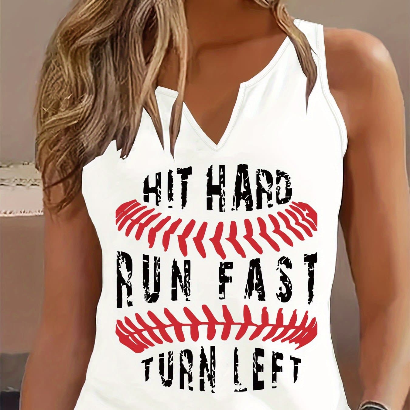 TEMU Graphic Print Tank Top, Sleeveless Casual Top For Summer & Spring, Women's Clothing thumbnail 3