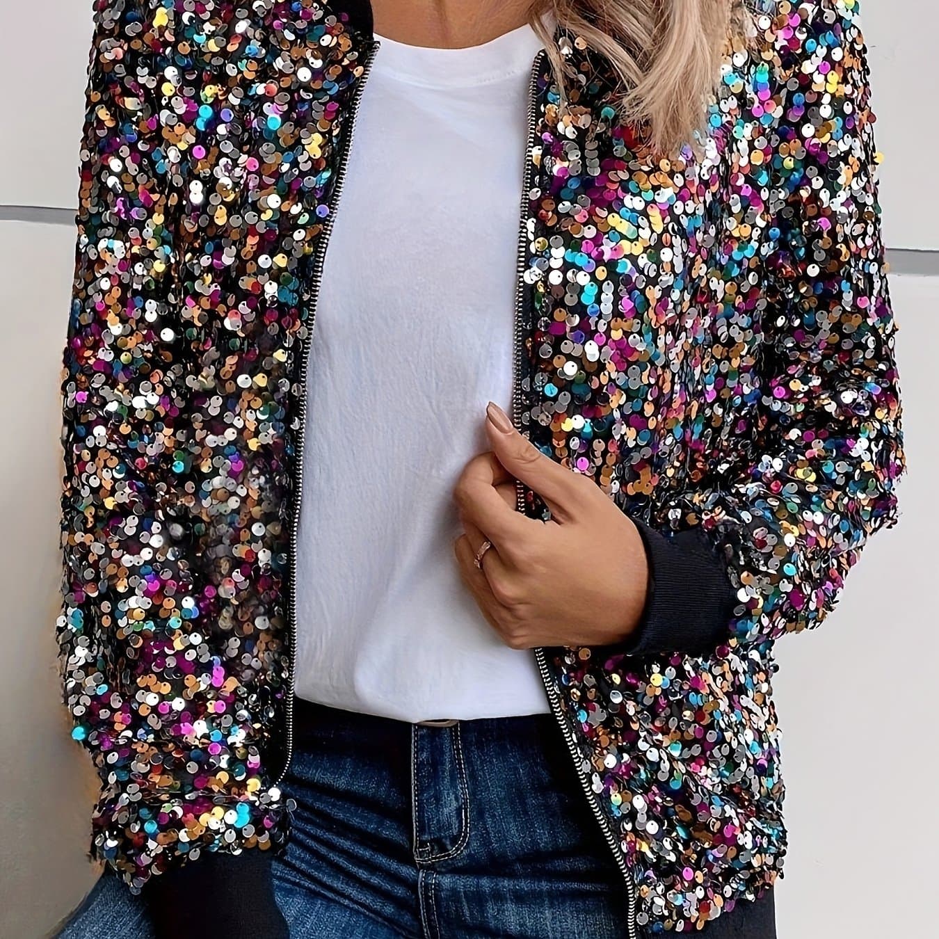 TEMU Women's Sequin Jacket