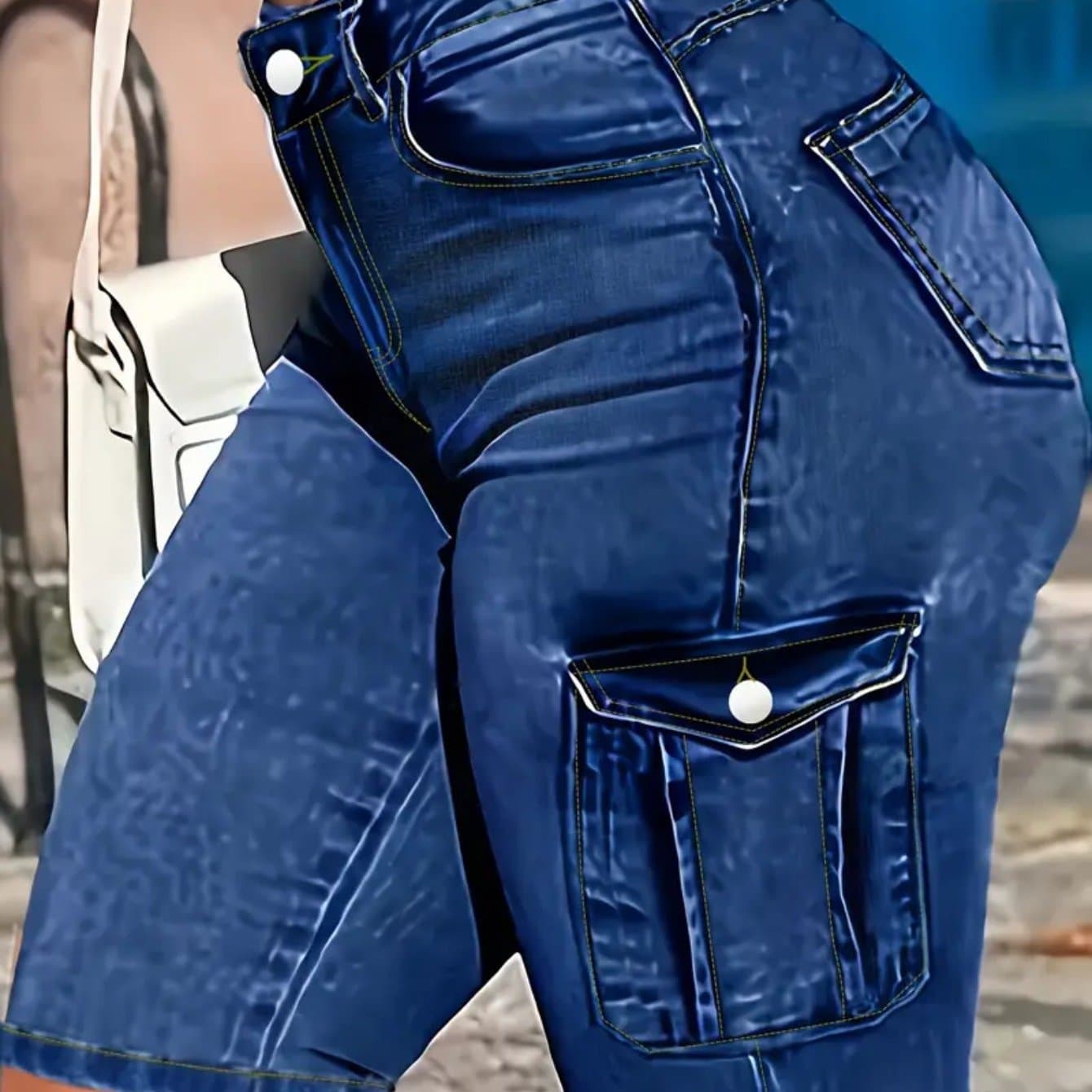 TEMU High- Shorts For Women, Perfect For Summer, Featuring Stylish Pockets And A