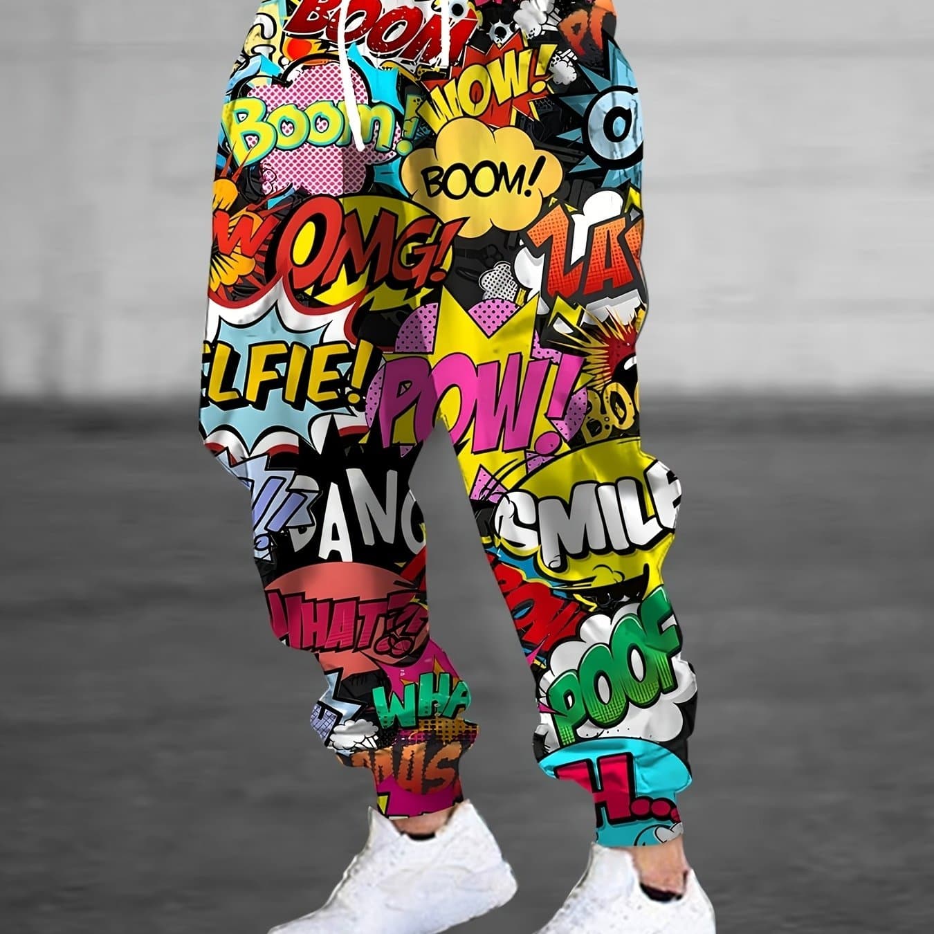 TEMU Men's 3d Anime Print Joggers With Drawstring & Pockets - Stylish, Comfortable Polyester Sweatpants