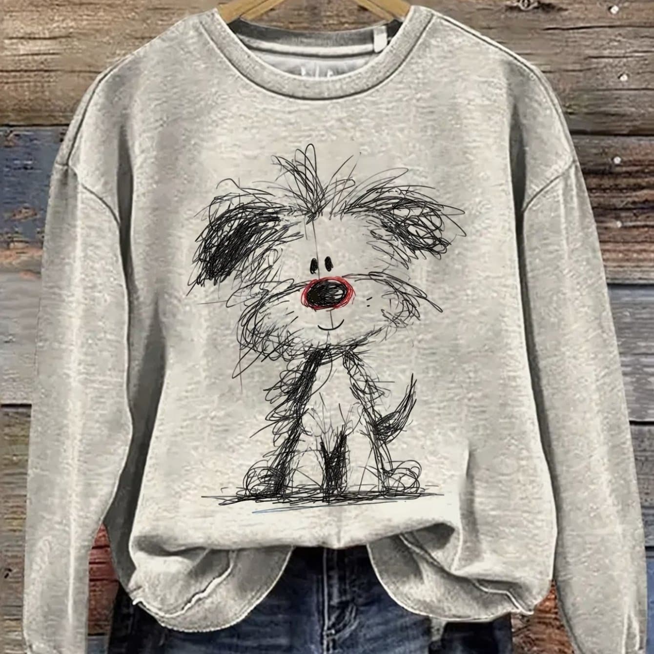 TEMU Women's Loose Round Neck Sweatshirt With Print, Fashionable Sweatshirt, Autumn And Winter Long Sleeve Round Neck S Shirt, Local Delivery, Women's Clothing, Easter, 's Day Apparel