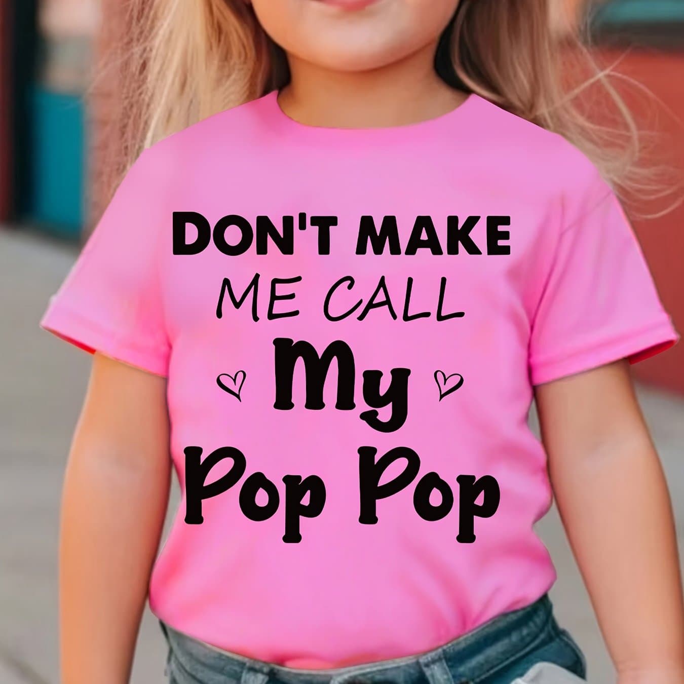 TEMU Don't Call Pop Letter Print 100% Cotton Girl T-shirt
