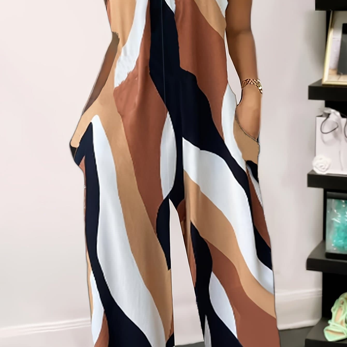 TEMU Spring And Summer Fashion Casual Beach Vacation 's Camisole Style Jumpsuit [directional]