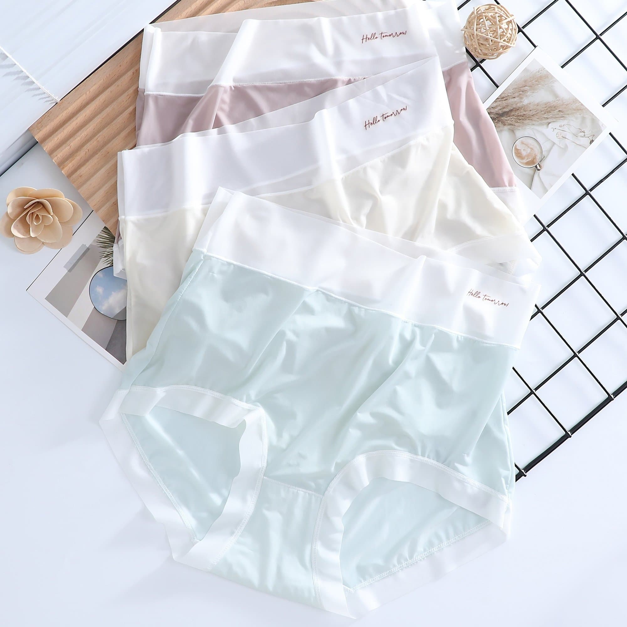 TEMU 3-pack Ultra- Seamless High-waist Women's Panties