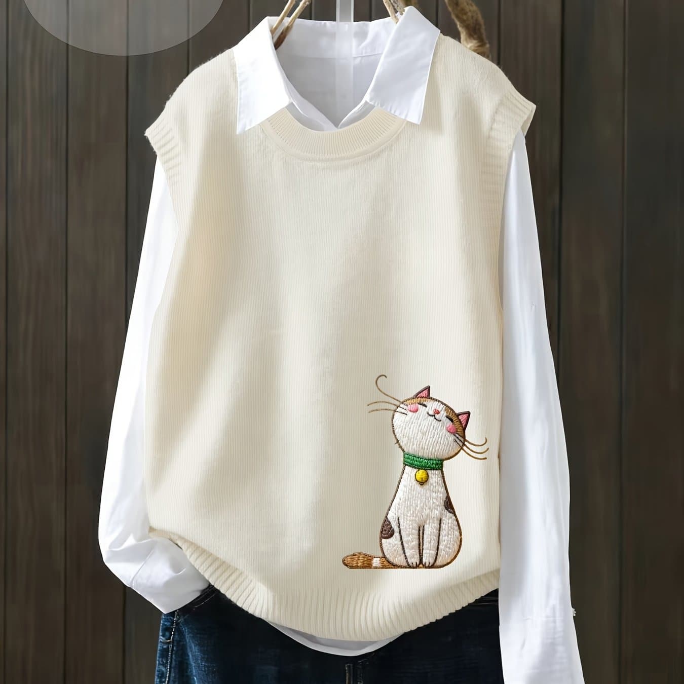 TEMU Women's Fashion Vintage Trendy Versatile Vest For Casual Commuting