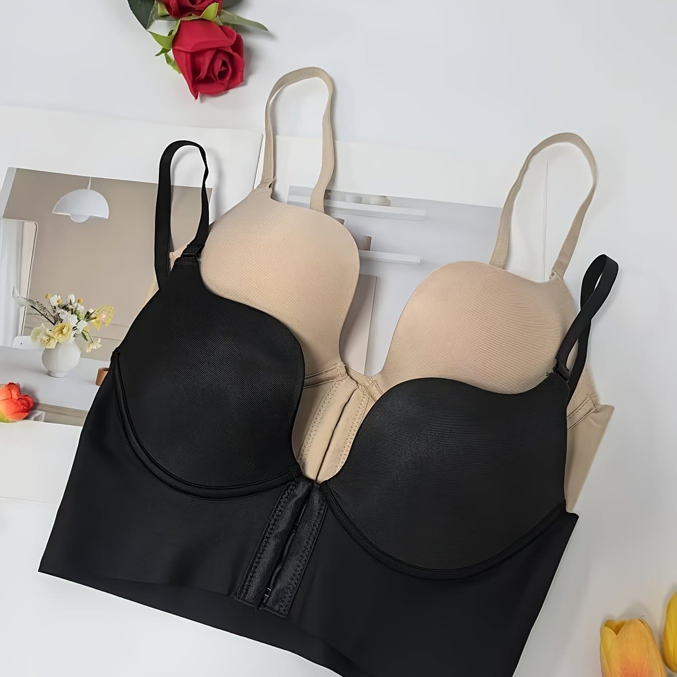 TEMU Set Of Front-closure Seamless Bras