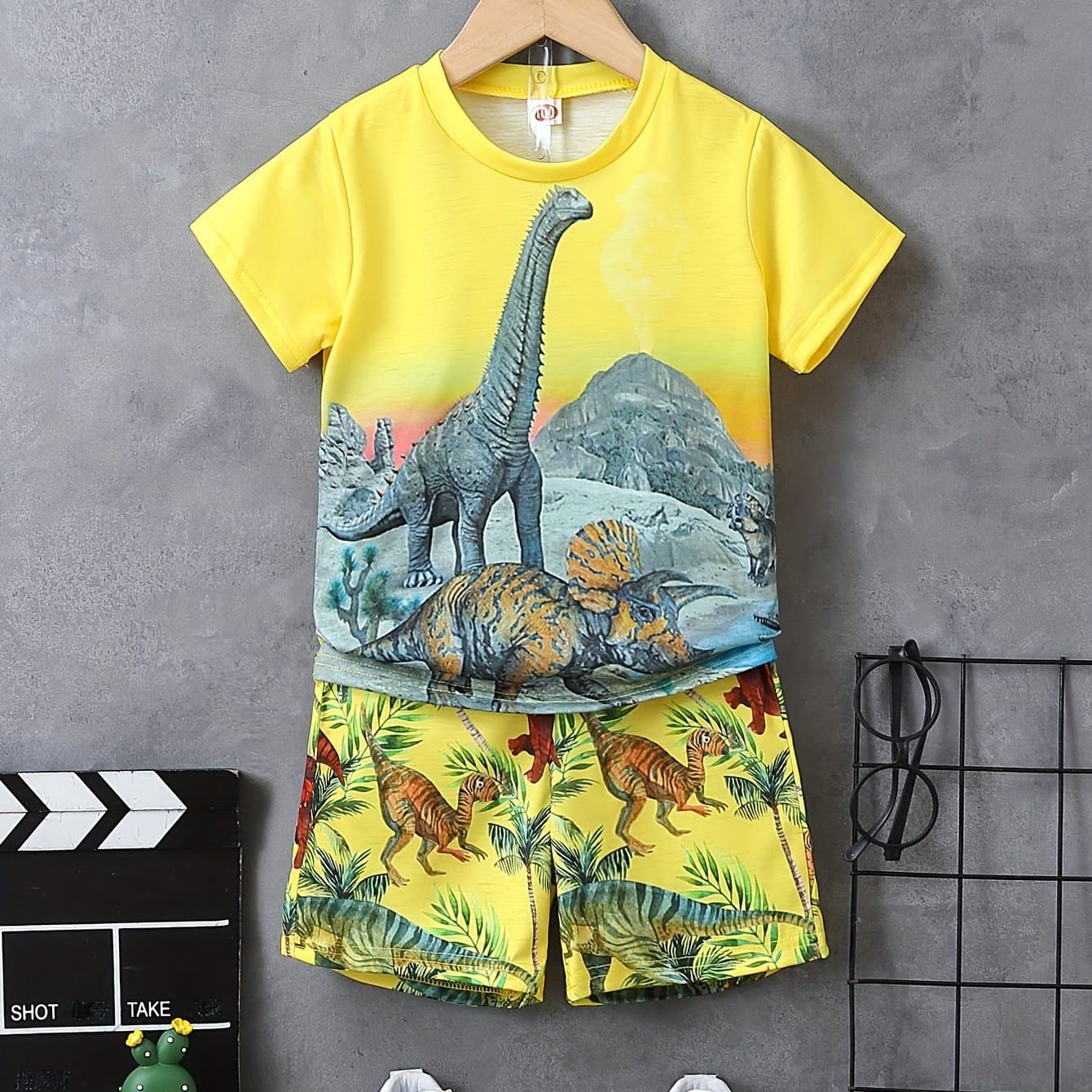 TEMU Outdoor Set For Boys' Shorts, For Outdoor