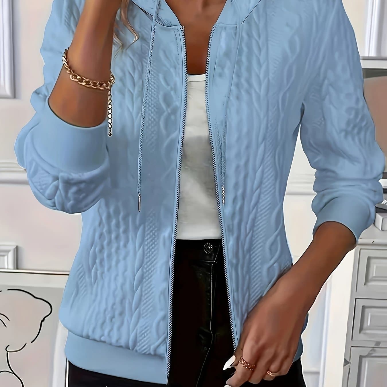 TEMU Women's Fashion Zip-up Hoodie thumbnail 3