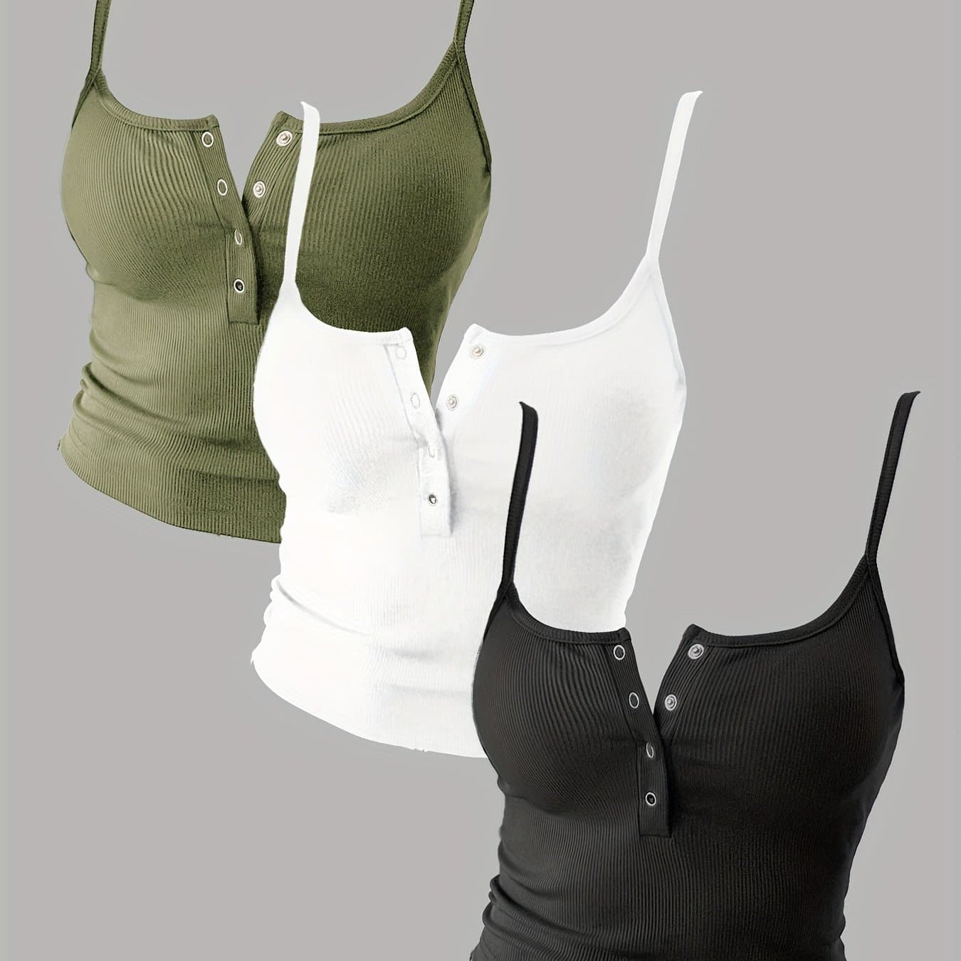 TEMU /summer Collection, Beach Vacation Wear, Suitable For Dates, , Cute, And Sexy, Solid Color Minimalist Style, Front Open Cardigan Design, Texture, Camisole Top, 3pcs Set