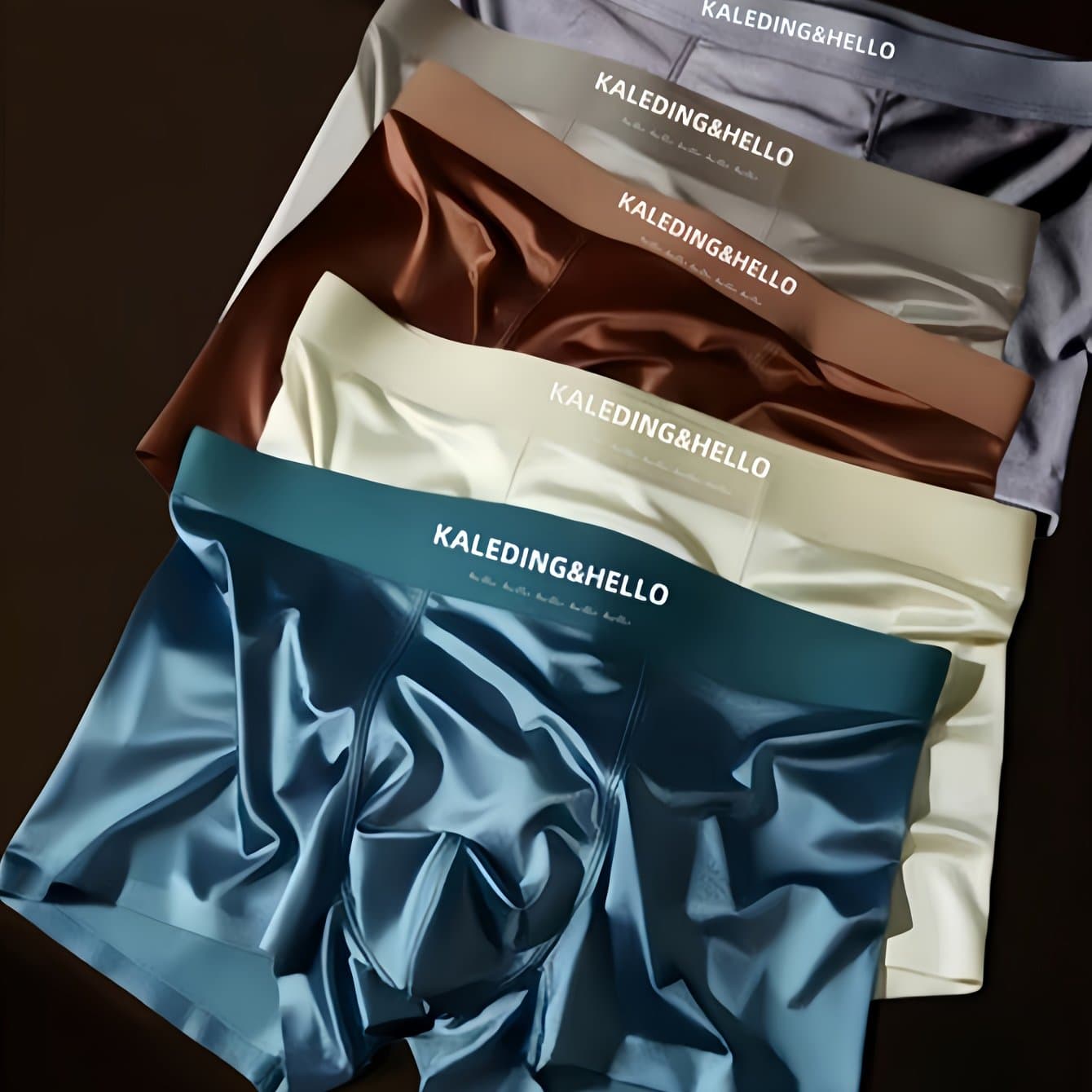 TEMU 3 Random Pack Random Color Men's Underwear Boxer Briefs Light Luxury Smooth Seamless Summer Silky Breathable Four-corner Shorts Suitable For Daily Wear Men's Underwear Gift For Him