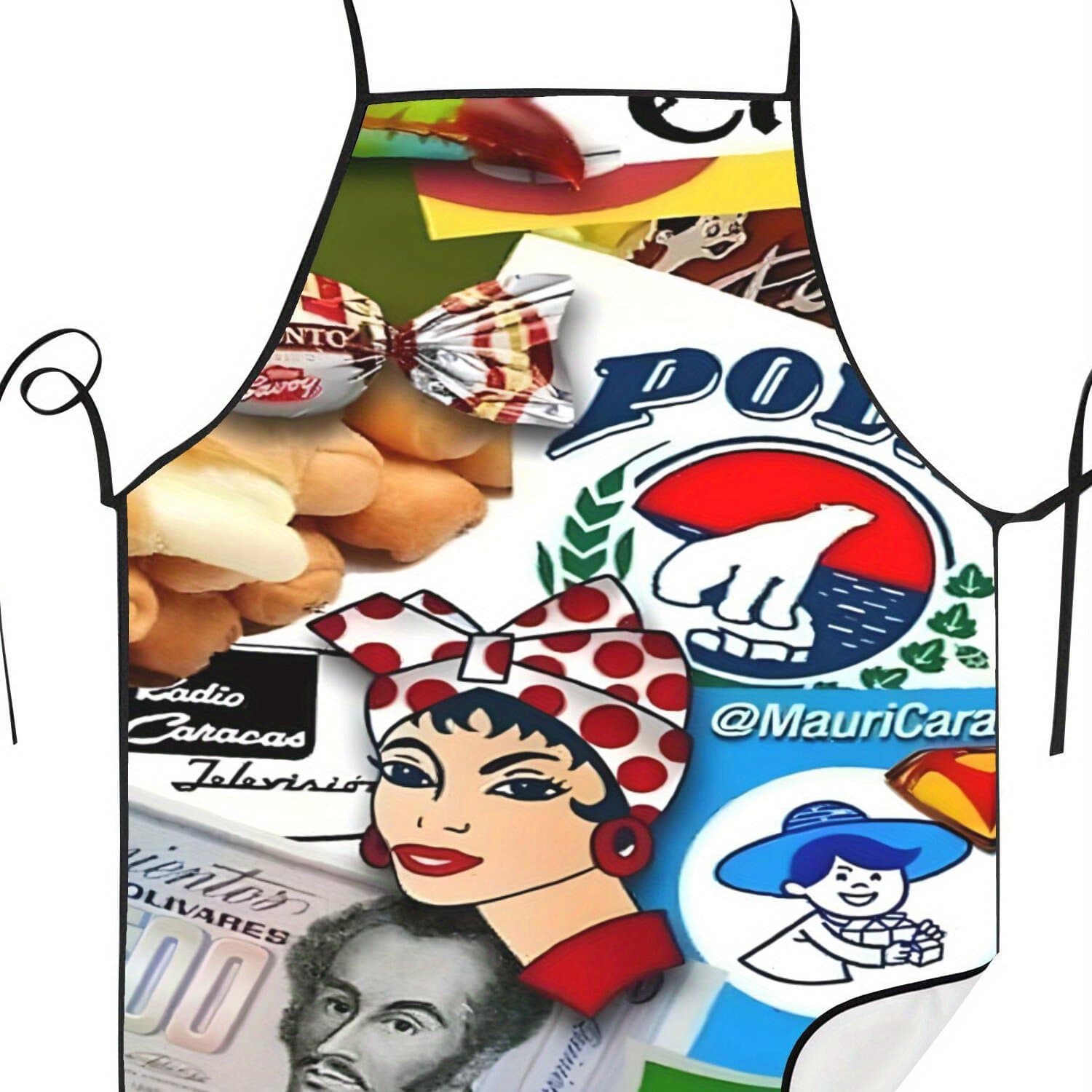 TEMU Venezuela Land Apron Chef Waiter Barbecue Adult Pocket Apron Kitchen Supplies Tool