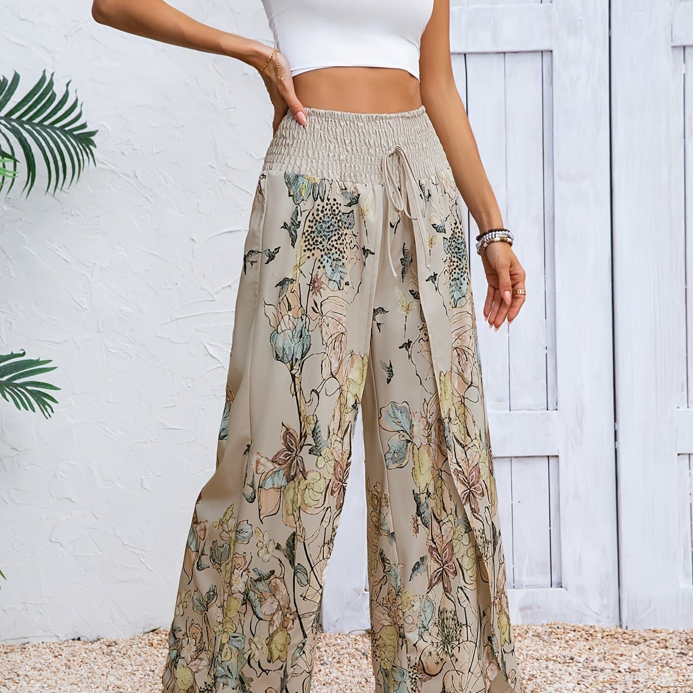TEMU All-match Wide-leg Pants Casual Elegant Pants Women's Loose Trousers.