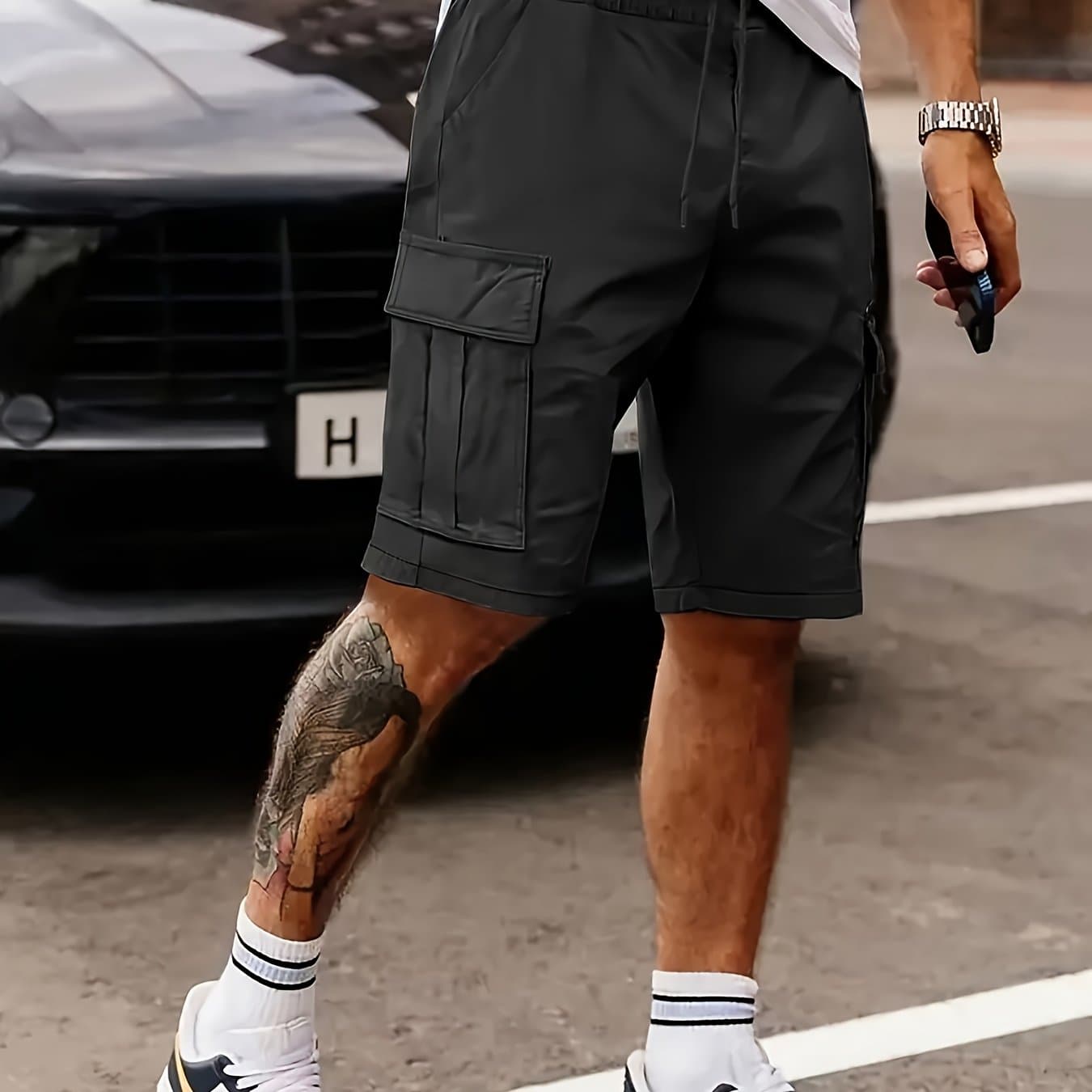 TEMU Thickened Wear-resistant Men's Work Shorts Summer Multi-pocket Tactical Casual Pants Outdoor Hiking And Fishing Shorts