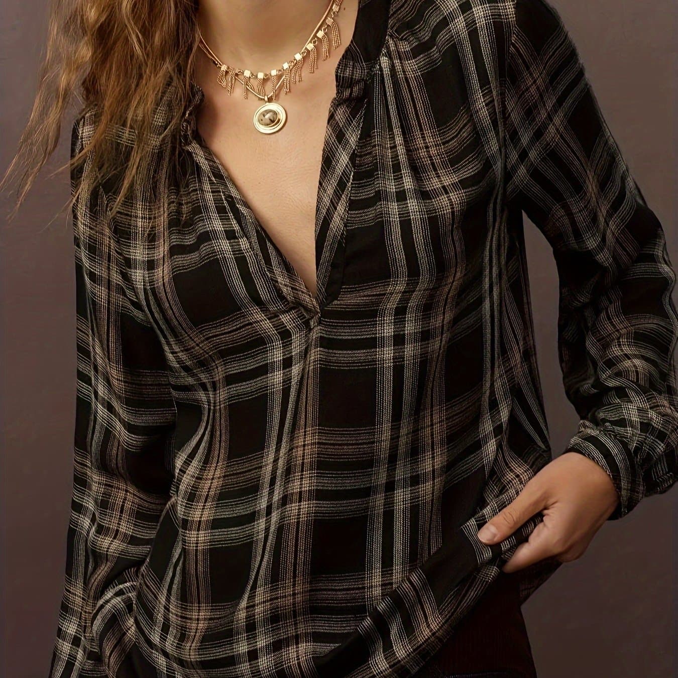 TEMU Women's Fashion Shirt, Elegant Directional Style