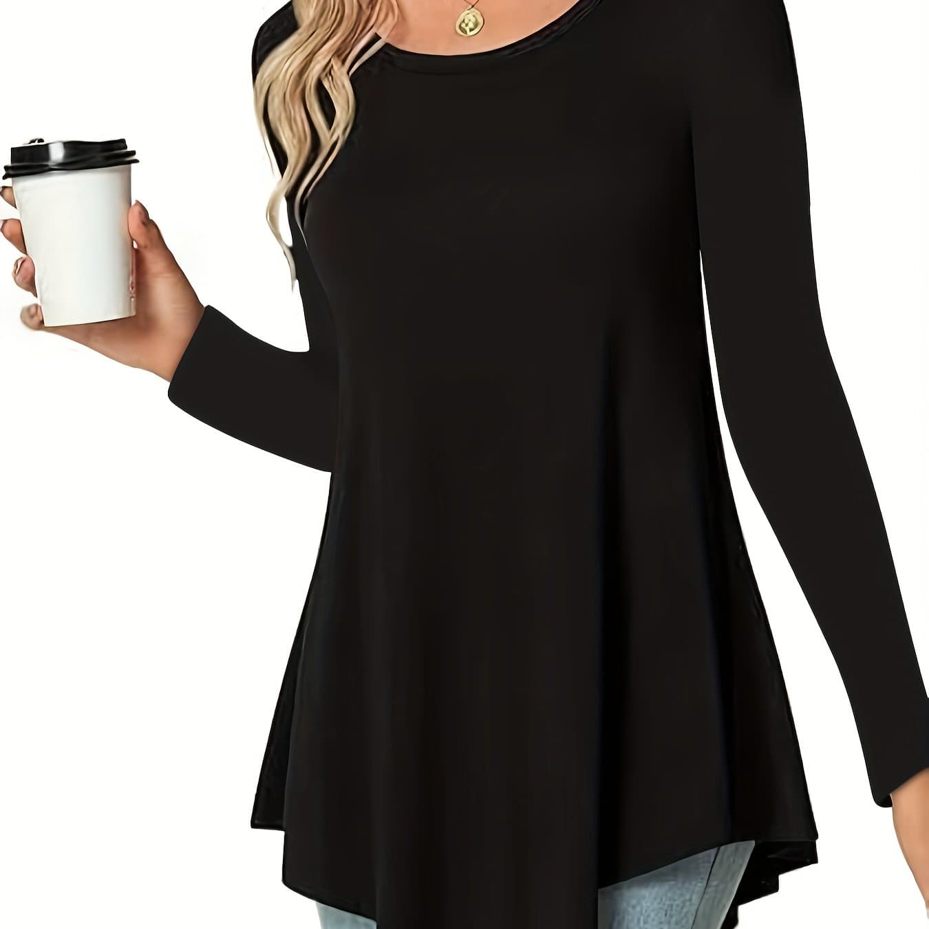 TEMU New Women's Casual Long Sleeve Tie-waist Dress Shirt