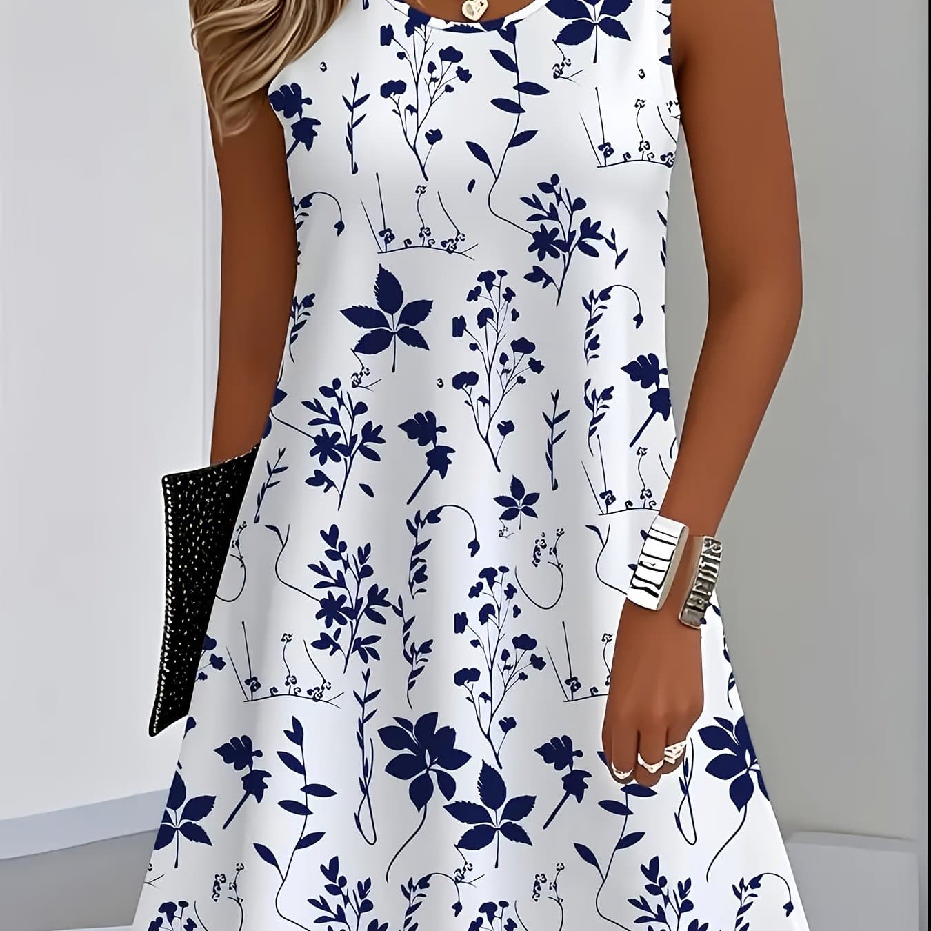 TEMU Western Spring Summer Women's Clothing Floral Casual Long Dress Milk Dress
