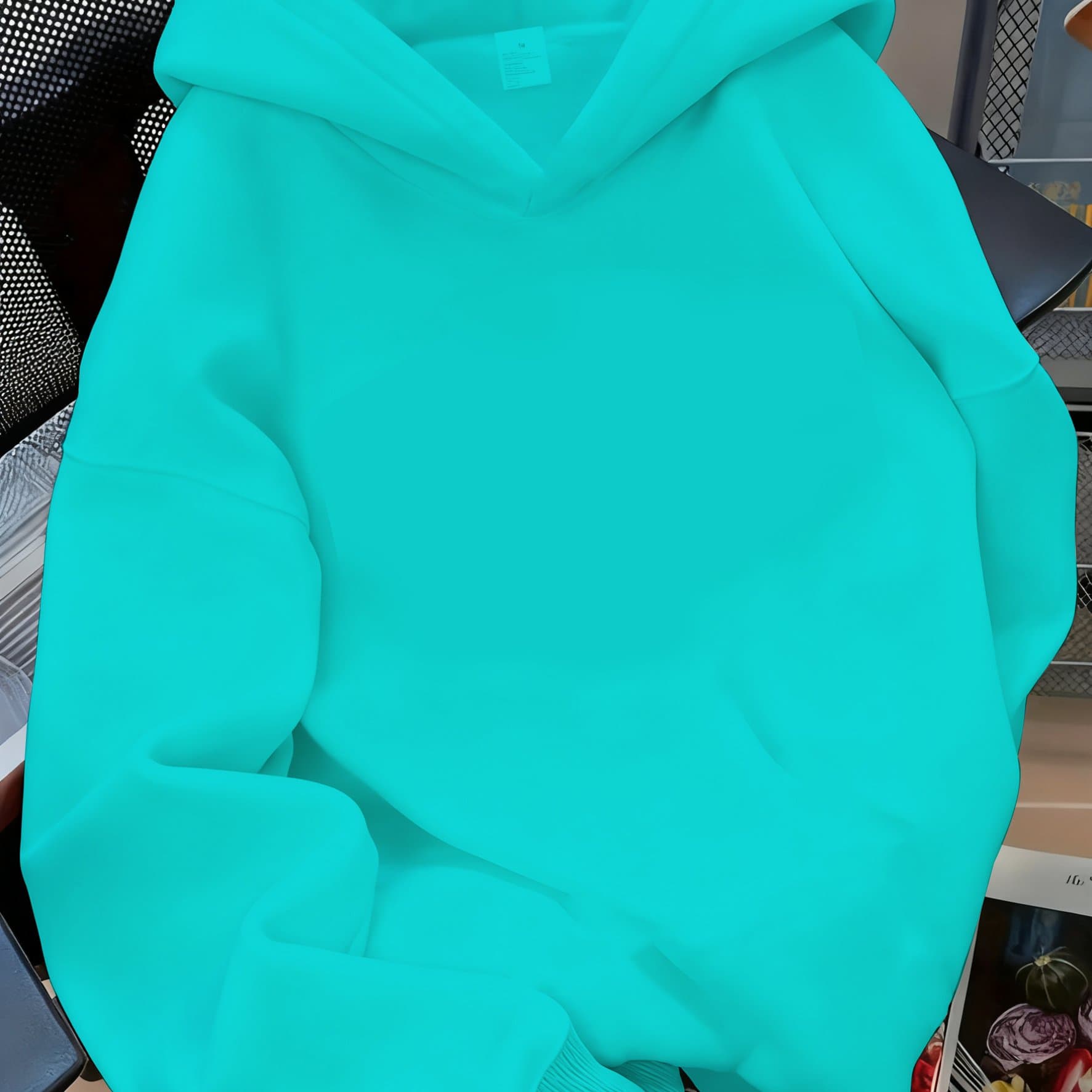 TEMU Women's Casual Hooded Sweatshirt In Solid Color - Machine Washable, Versatile Pullover, Trendy And Durable Material, Comfortable Fabric, Casual Attire, Urban Style, Fashion Enthusiasts