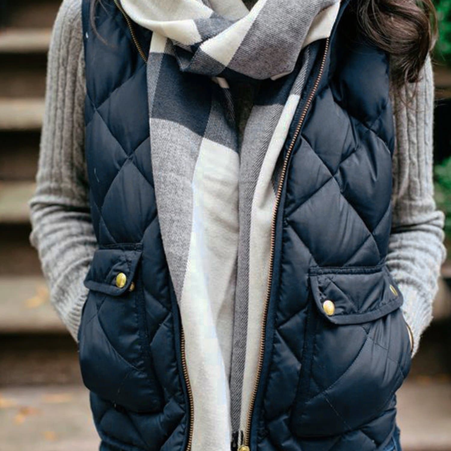 TEMU Womens Puffer Padded Vest Jacket Gilet Ladies Sleeveless Coat Winter Warm Snowsuit Jacket