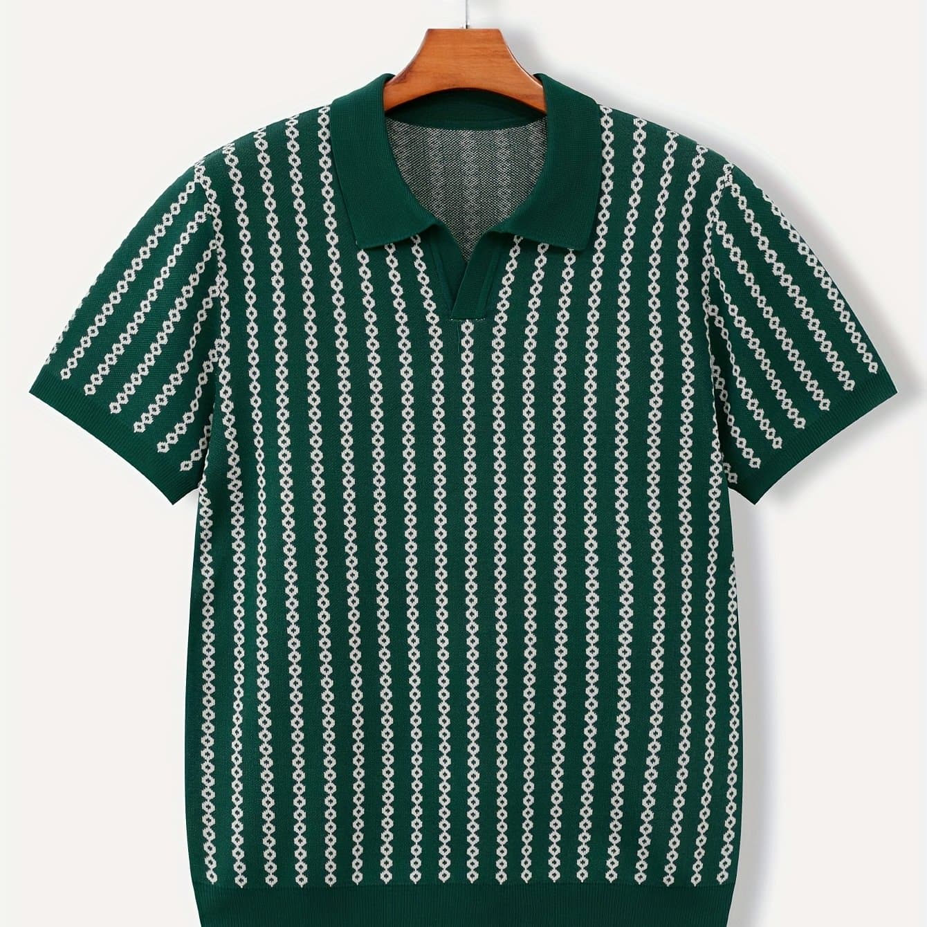 TEMU Men's Knitted Short Sleeve Golf Casual Top