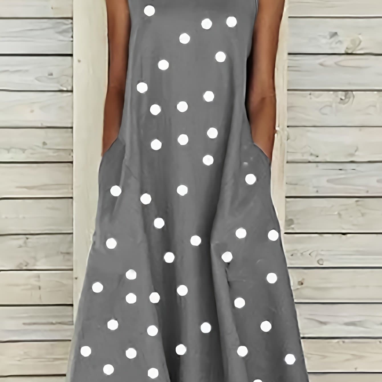 TEMU Summer Dot Print Fashionable Casual Women's Dress [directional]