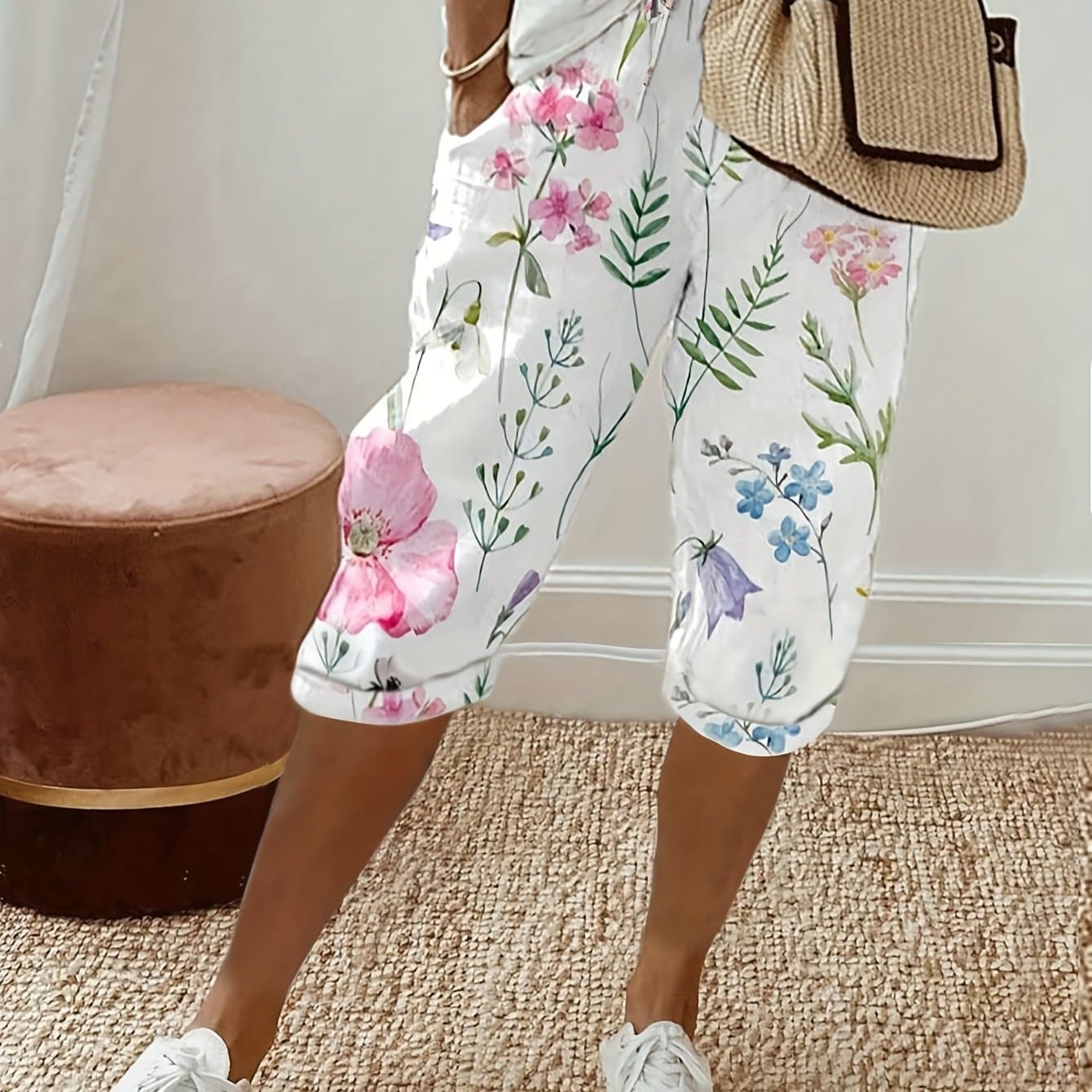 TEMU [hot Item] Women's Spring/ Style Random Printed Casual Bermuda Shorts